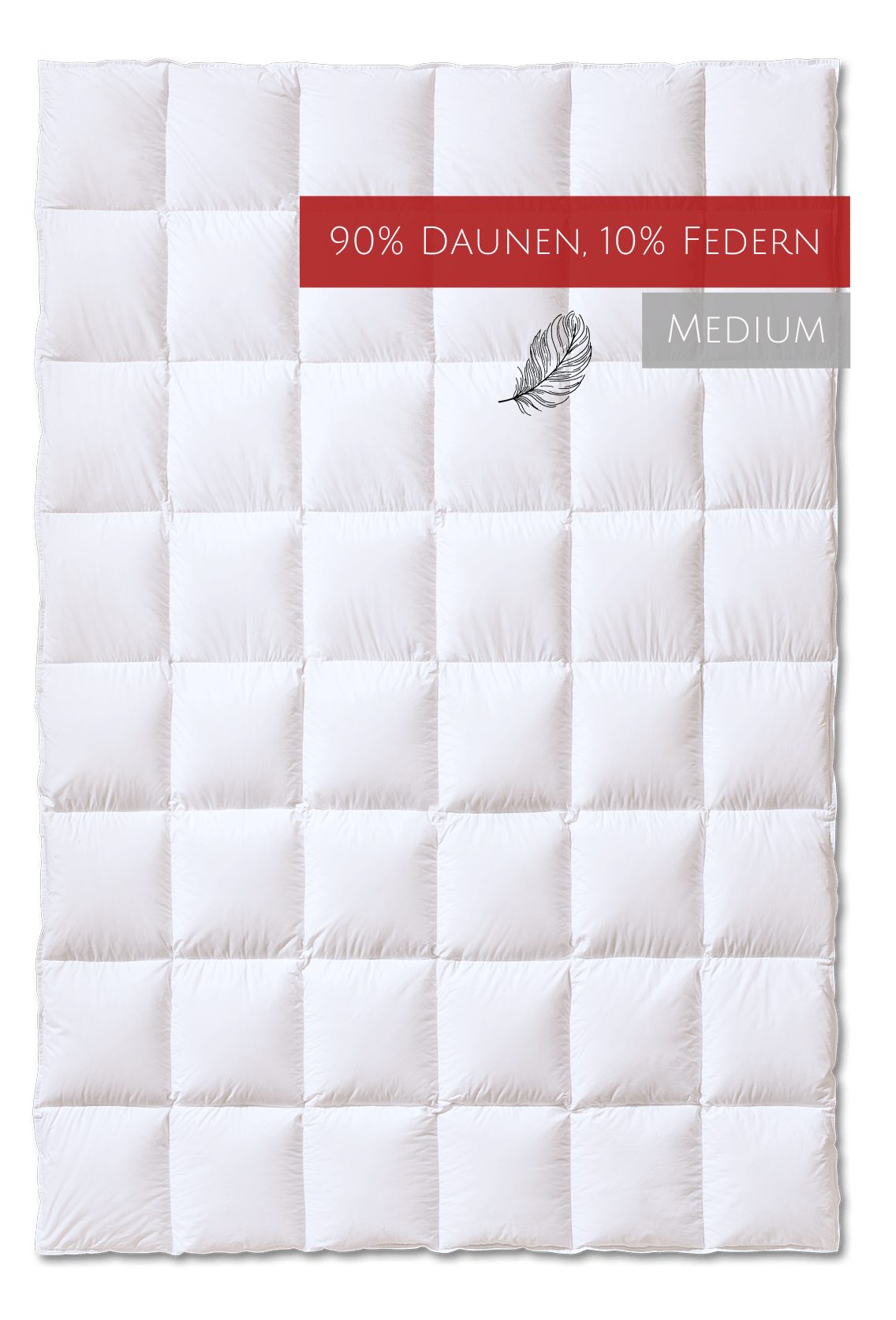 Daunenbettdecke, Classic Wärmestufe "medium", Kauffmann, Füllung: 90% Daunen, 10% Federn, Bezug: 100% Baumwolle, allergikerfreundlich