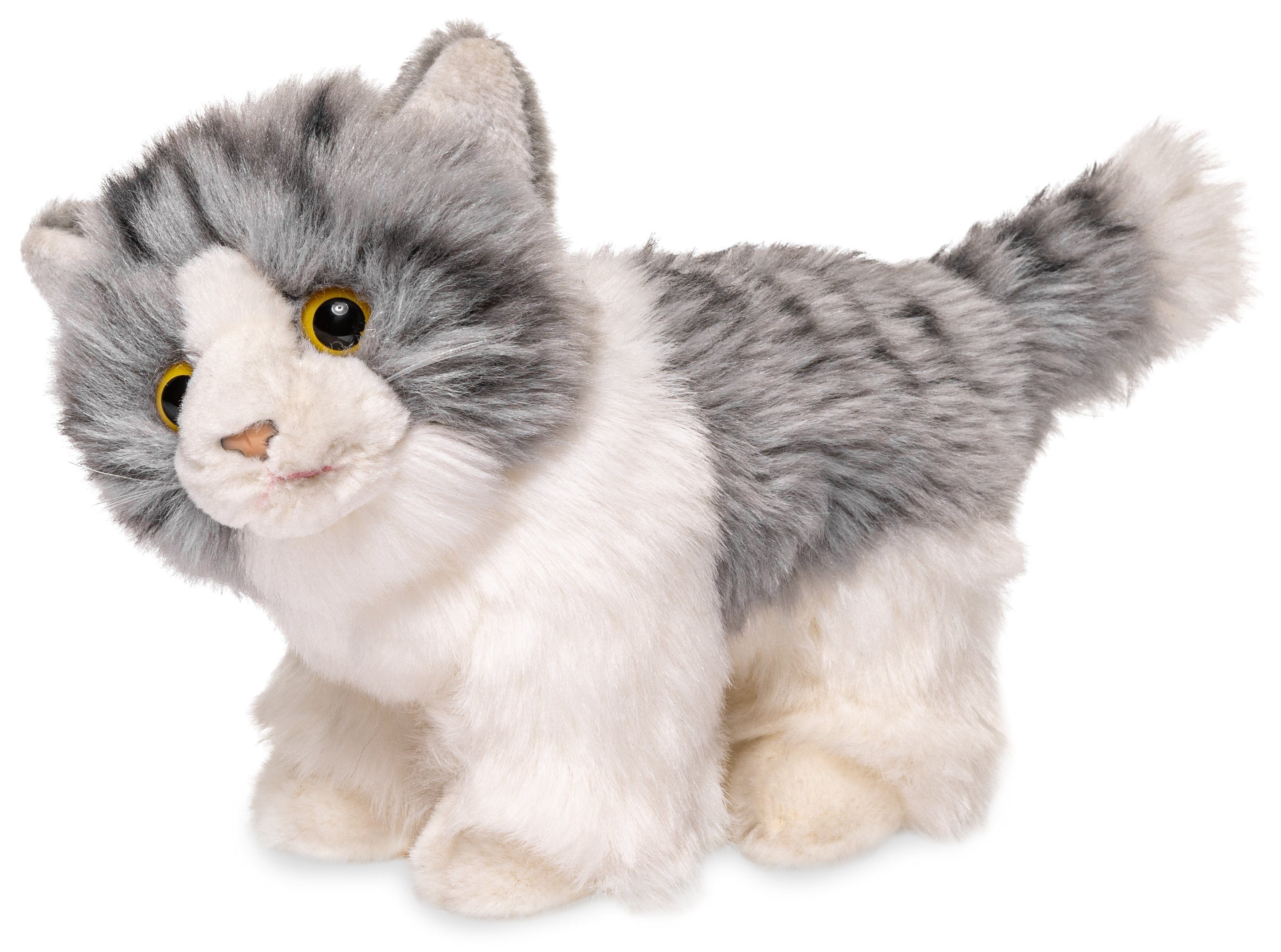 Kuscheltier Kätzchen, stehend - versch. Farben - 18 cm - Plüsch-Katze, Plüschtier