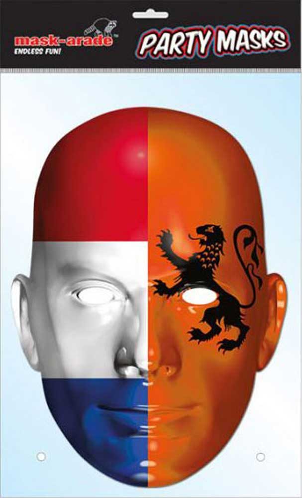Verkleidungsmaske Holland Flagge - Masken - Fan Maske