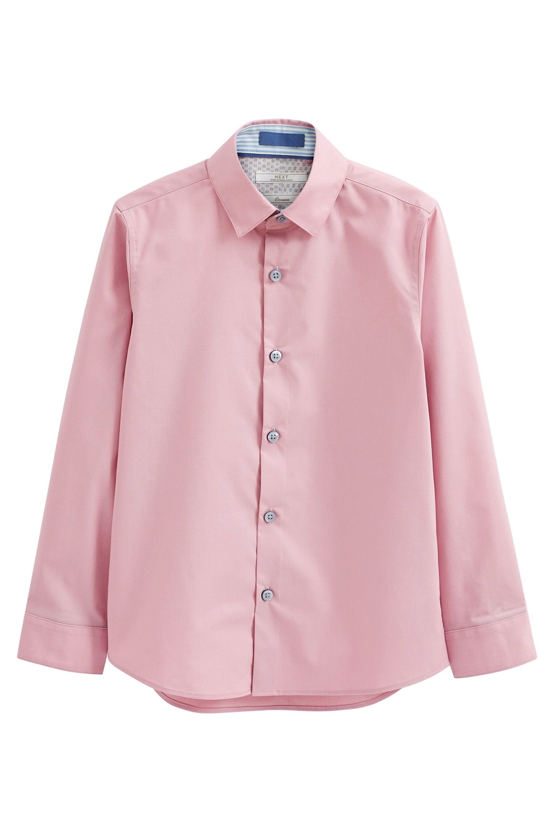 Next Langarmhemd Langarmhemd mit elegantem Besatz (1-tlg) Pink