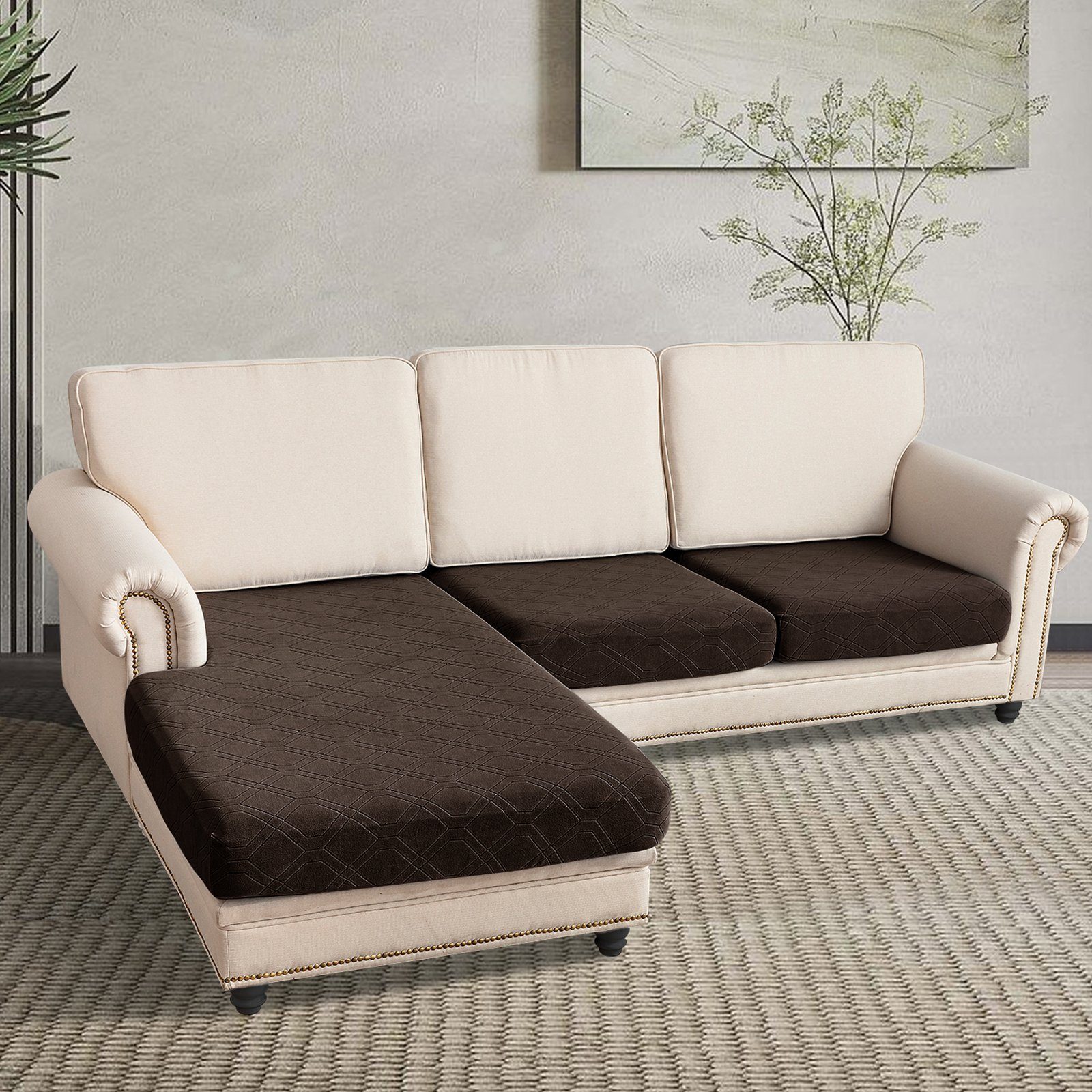 Sunicol Sofabezug L Form, Jacquard Ecksofa günstig online kaufen