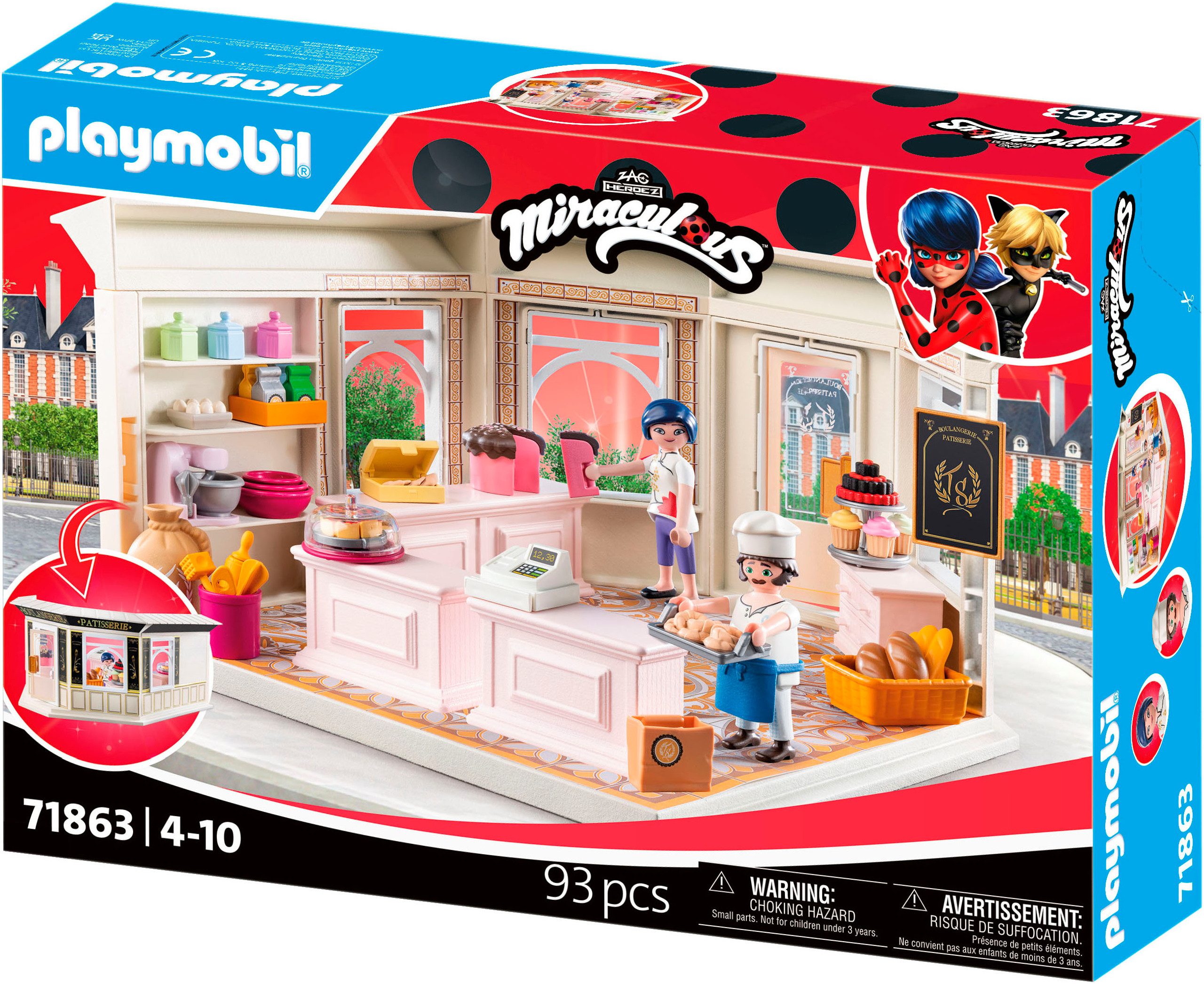 Playmobil® Miraculous: Französische Bäckerei (71863) Konstruktions-Spielset, (93 St), Made in Europe