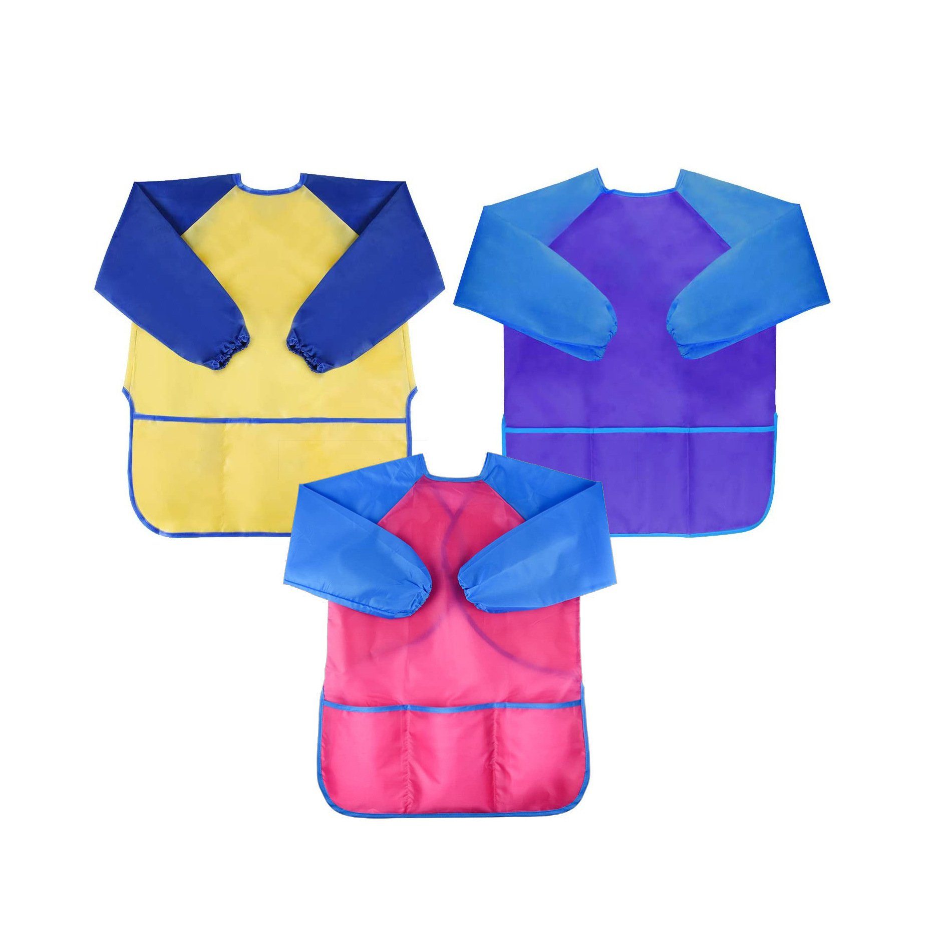 Malschürze Malkittel Kinder, 3 Stück Malschürze Kinder, Maleranzug Kinder