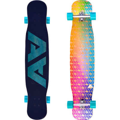 Apollo Longboard Dancer Longboard 46 Zoll inkl. T-Tool, Aus hochwertigem Holz mit Bambus, perfekt zum Dancen oder Cruisen