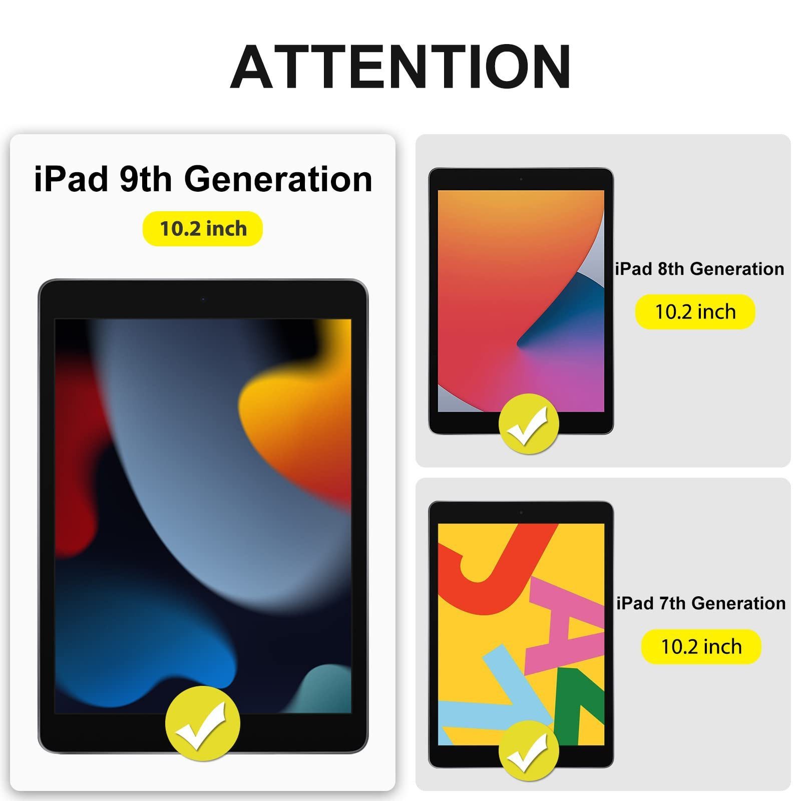 ibettertec Schutzfolie Panzerglas für iPad 9./8./7. Generation 10,2 Zoll Schutzfolie, (Displayschutz Schutzfolie Kompatibel mit iPad 10,2 (iPad 2021/2020/2019), iPad Air 3, iPad Pro 10,5 Zoll), 9H Härte 2.5D[Hohe Auflösung][Anti-Bläschen][Anti-Kratzen]