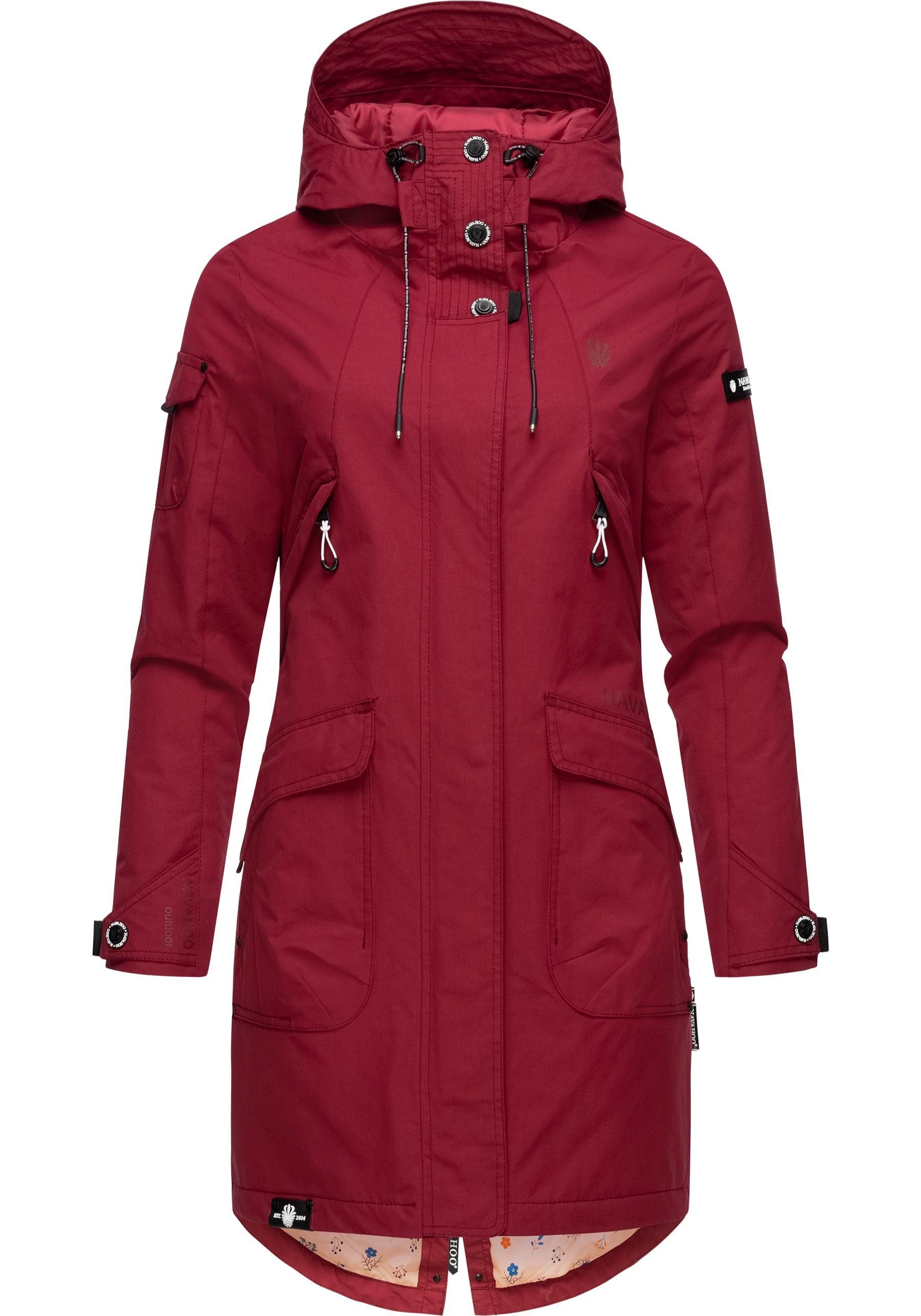 Navahoo Outdoorjacke Pfefferschote moderne Damen Übergangsjacke mit Kapuze