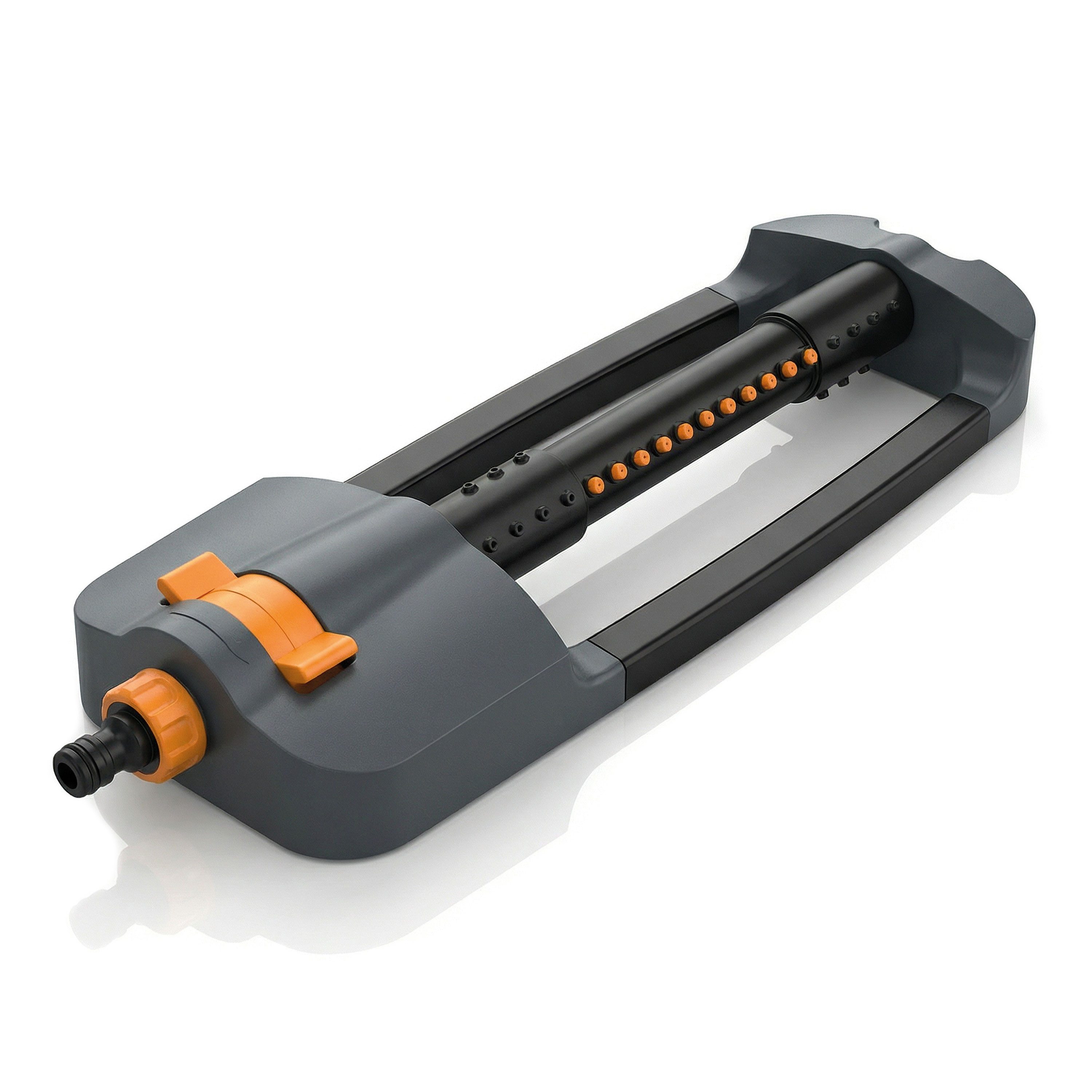 Brandson Viereckregner Garten Rasensprenger, Vierecksprenger, Oszillations-Regner, Sprinkler, für Flächen bis 140 m², (1-St), 19 Düsen, 13m Reichweite, Wasserfilter, Reinigungsstift, 1/2 Zoll