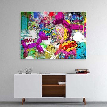 ArtMind XXL-Wandbild Pop Art - Luftballon, Premium Wandbilder als Poster & gerahmte Leinwand in verschiedenen Größen, Wall Art, Bild, Canva