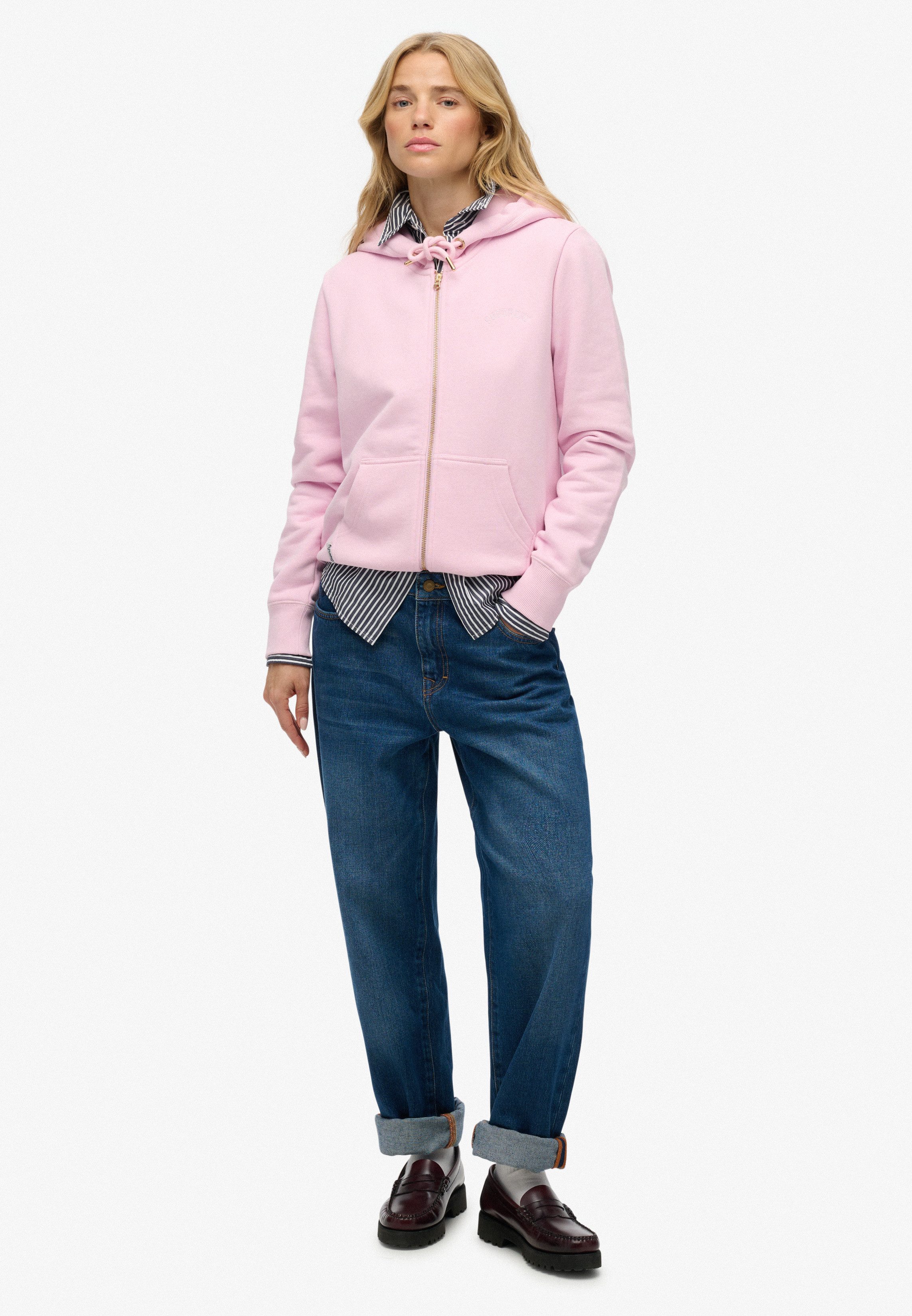 Superdry Kapuzensweatjacke Essential Logo Ziphood Hb Mit Logostickerei – Bild 5 von 5