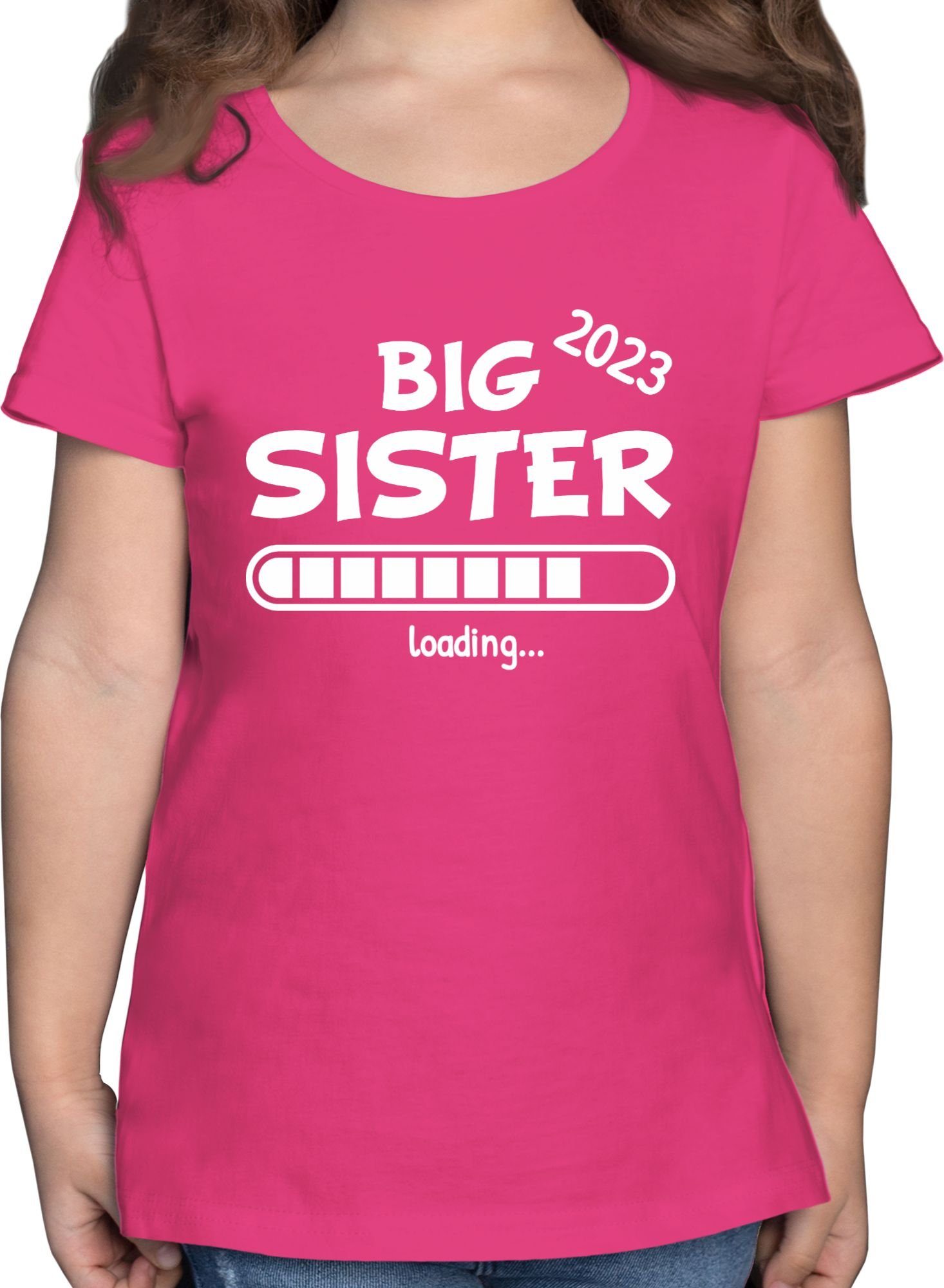 Shirtracer T-Shirt Big Sister loading 2023 - Geschwister Bruder und  Schwester - Mädchen Kinder T-Shirt sister to be - tshirt kinder mädchen  große schwester - big sis