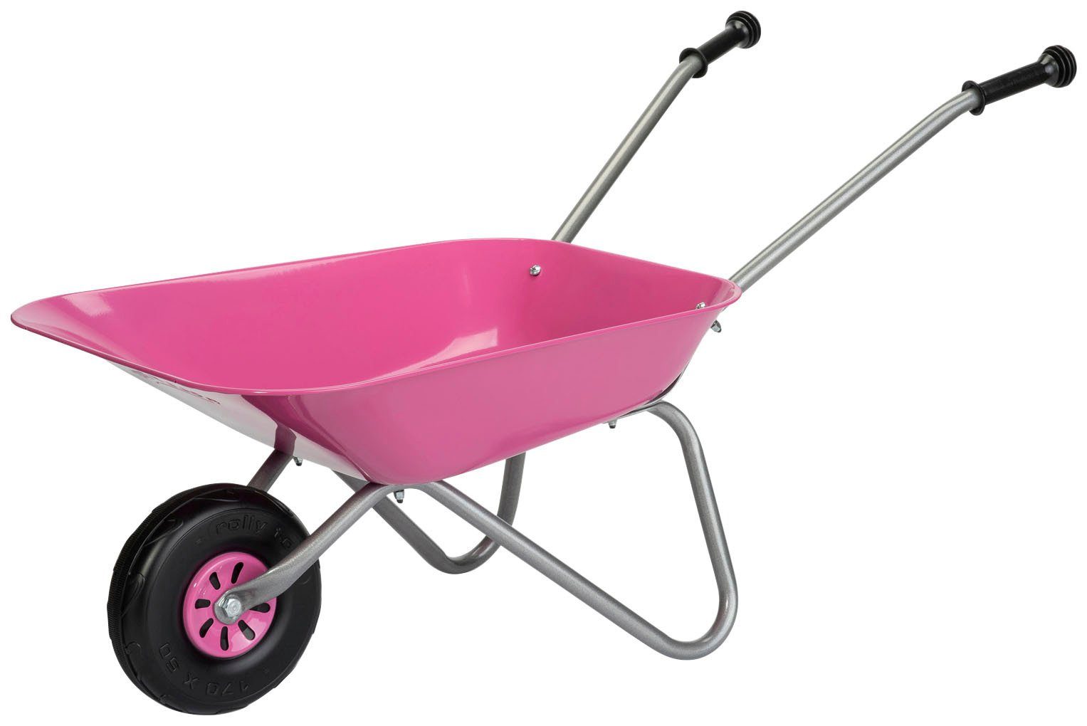 rolly toys® Schubkarre rollyMetallschubkarre, silber/pink, für Kinder, Made in Europe