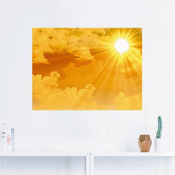 Artland Wandbild Warme Sonnenstrahlen, Himmel (1 St), als Leinwandbild, Poster, Wandaufkleber in verschied. Größen
