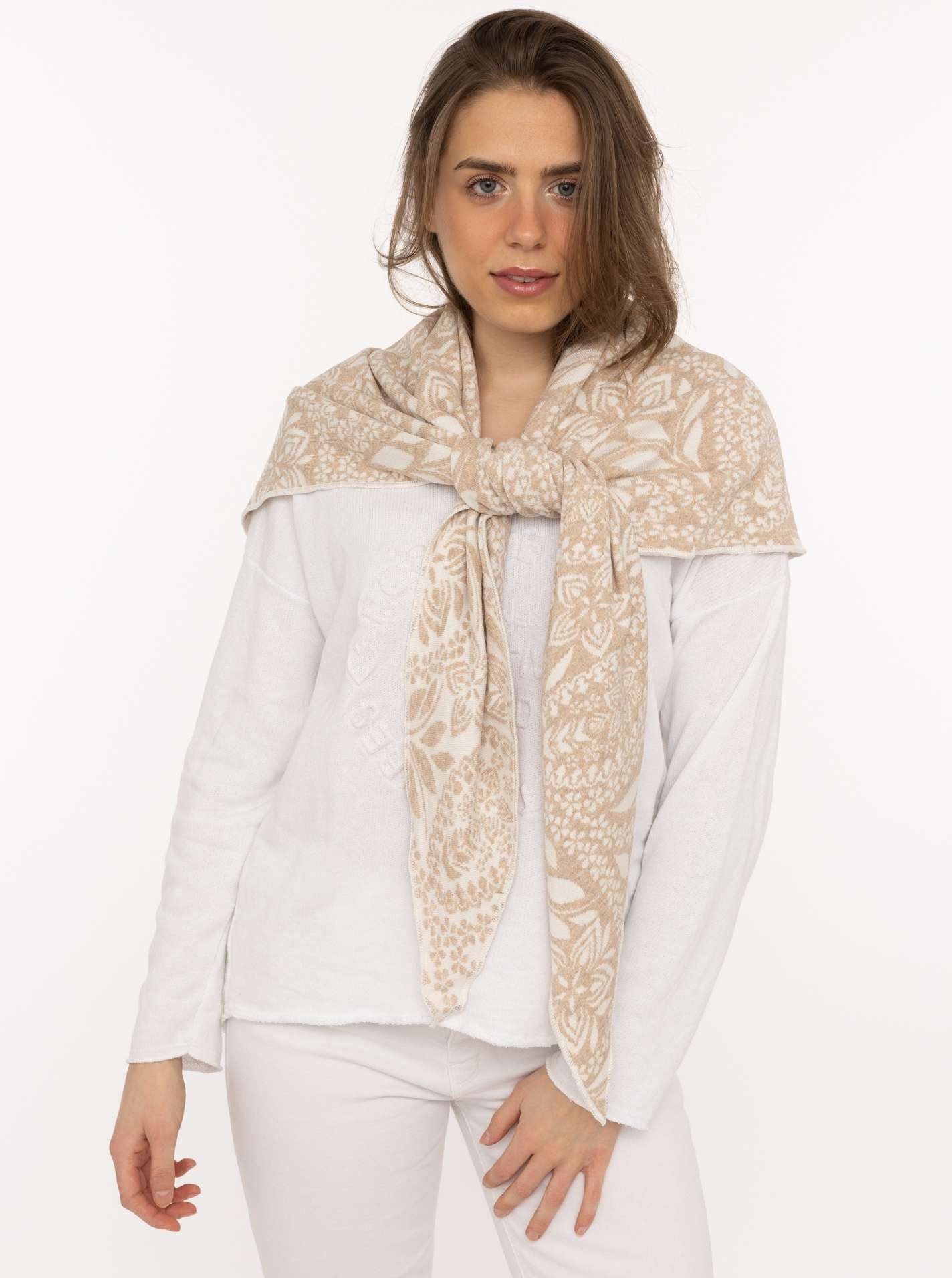 Zwillingsherz Dreieckstuch "Paisley Blätter", blumiges Muster, tolles Accessoire, vielseitig tragbar