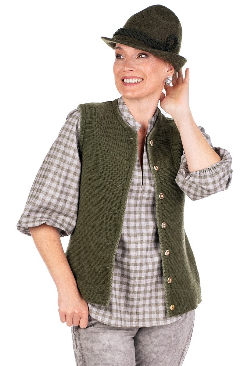 Berwin & Wolff Trachtenweste Strickweste Damen - Frieda - olivgrün günstig online kaufen