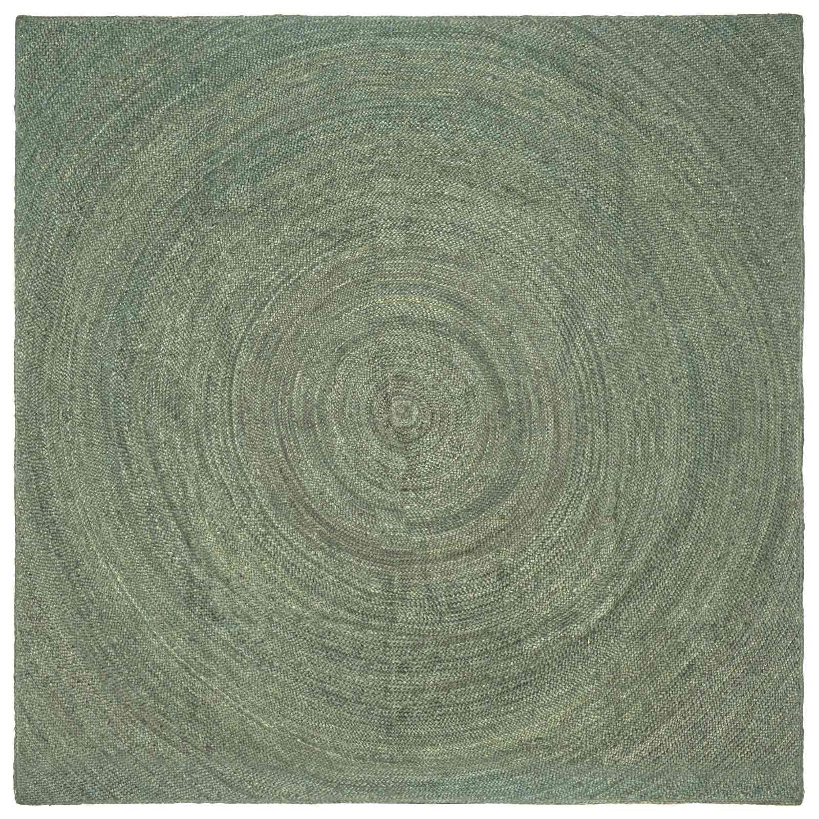 vidaXL Teppich Bereichsteppiche Olive Grün 240 x 240 cm Jute
