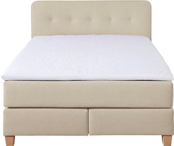 Home affaire Boxspringbett Fargo, in Überlänge 220 cm, mit Topper, 3 Ausführungen, 4, Breiten