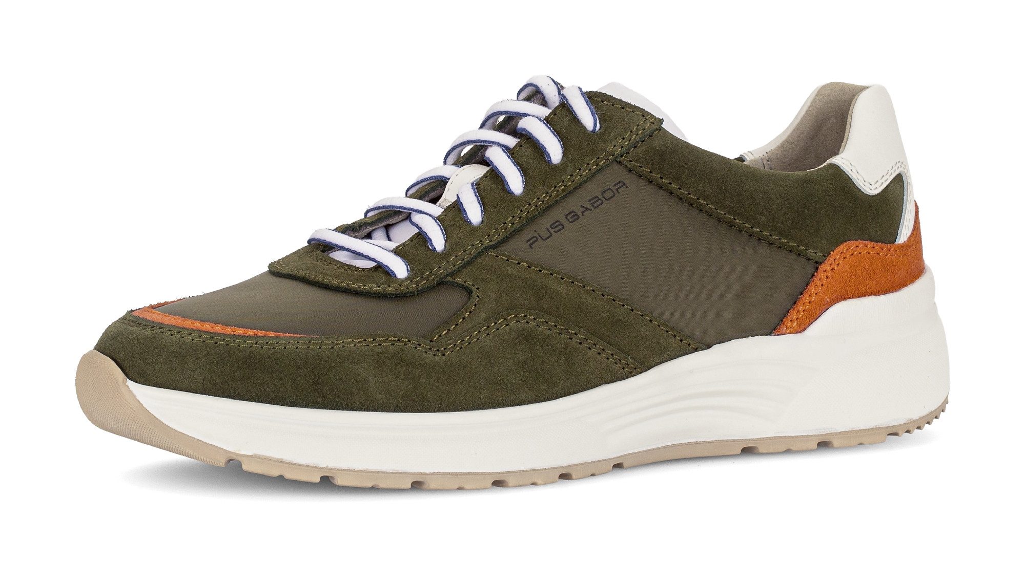 Pius Gabor Sneaker, Freizeitschuh, Halbschuh, Schnürschuh mit Kontrastbesätzen, G-Weite