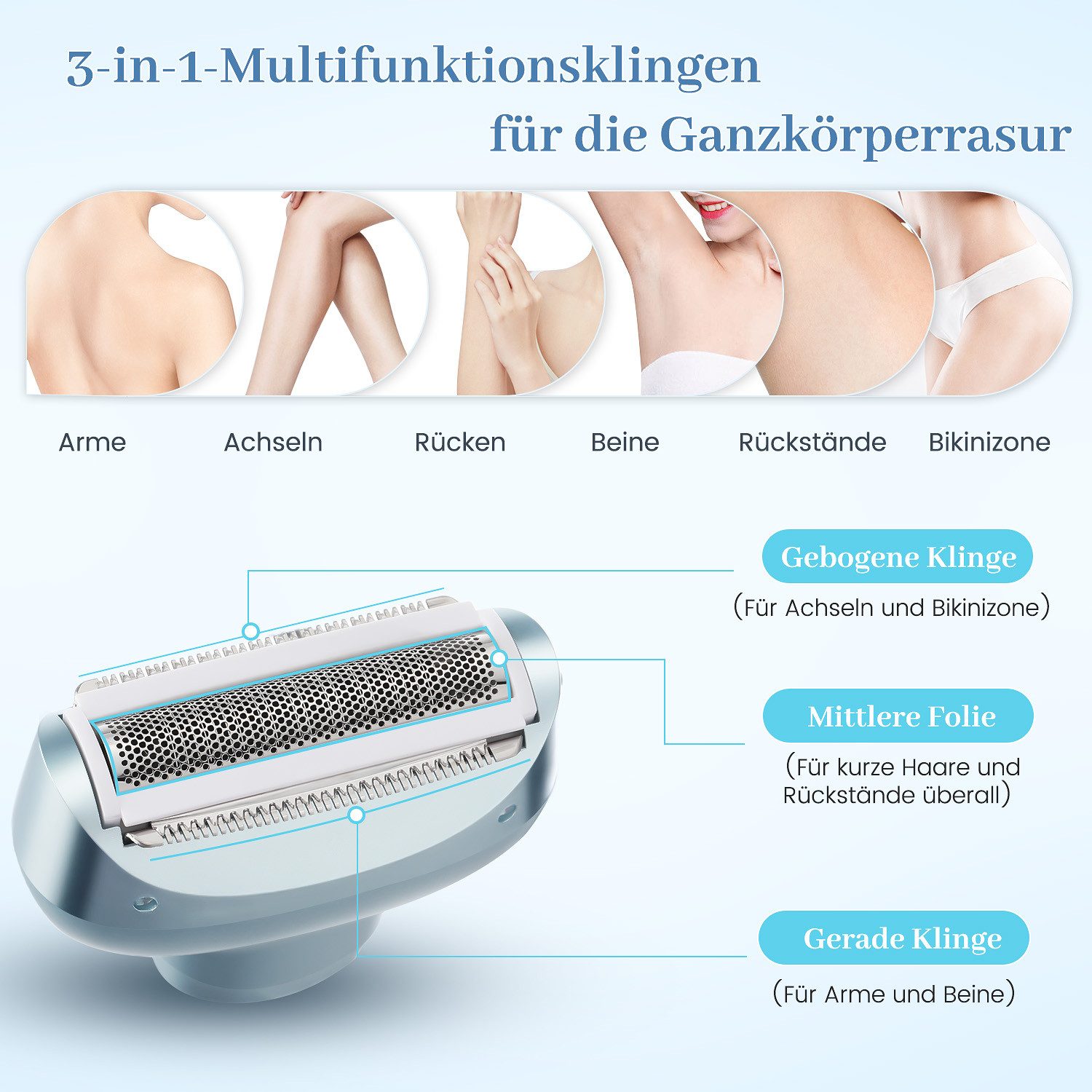 WILGOON Haarentfernungsgerät Elektrischer Rasierer Beine,Bikinitrimmer Achs günstig online kaufen