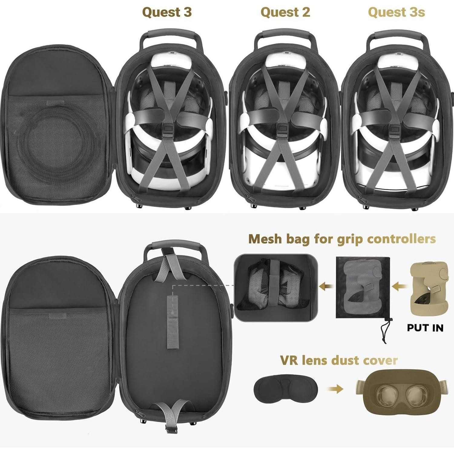 LuxusKollektion VR-Brillen-Tasche Große Tragetasche für Oculus Quest 2 mit günstig online kaufen