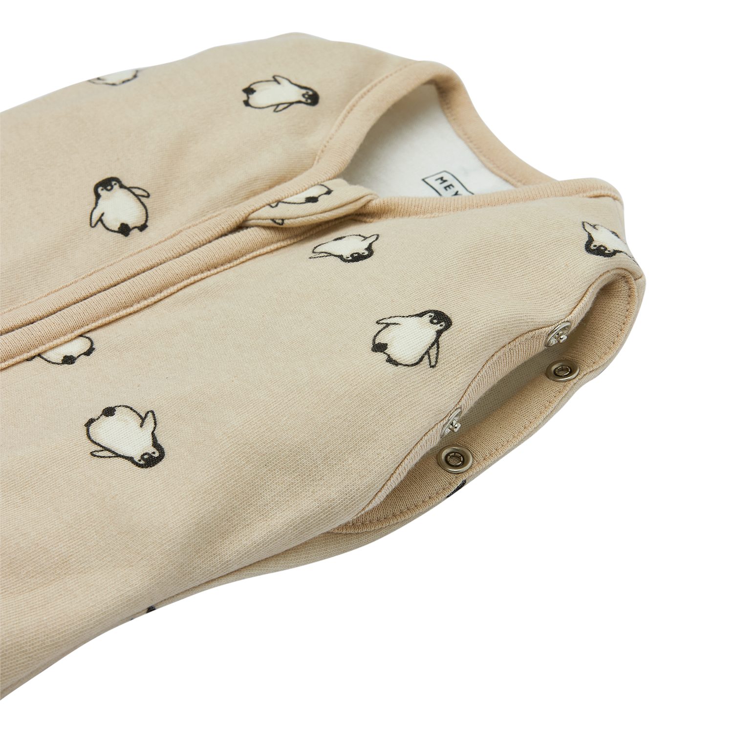 Meyco Baby Babyschlafsack Penguin Soft sand (100% Baumwolle, 1 tlg), 70cm – Bild 4 von 4