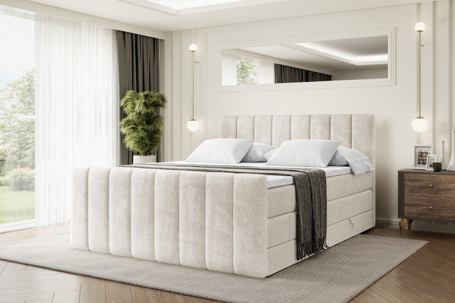 ALTDECOR Boxspringbett OTTA-Z KING (Multipocket-Matratze H4, H3 Matratze Bo günstig online kaufen