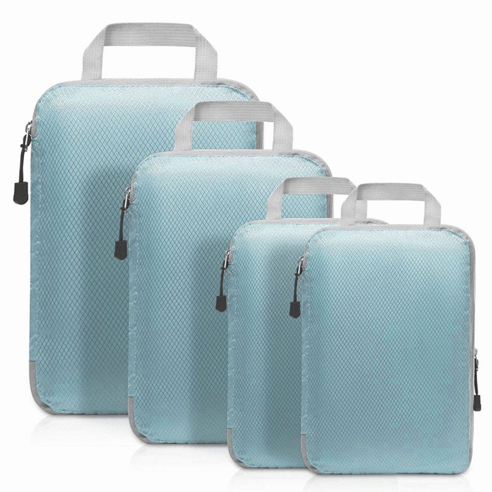 blue Vierteiliges Kofferset Tragbare Blusmart korean Wasserdichte Kleider-Reisepaket,