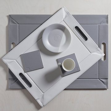 freeform Tablett DUO, Kunstleder, (1-tlg), Wendetablett: Tablett und Tischset in einem, wendbar