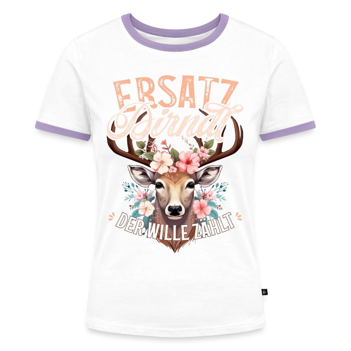 Spreadshirt T-Shirt Ersatz Dirndl Tracht Frauen Kontrast T-Shirt (1-tlg)