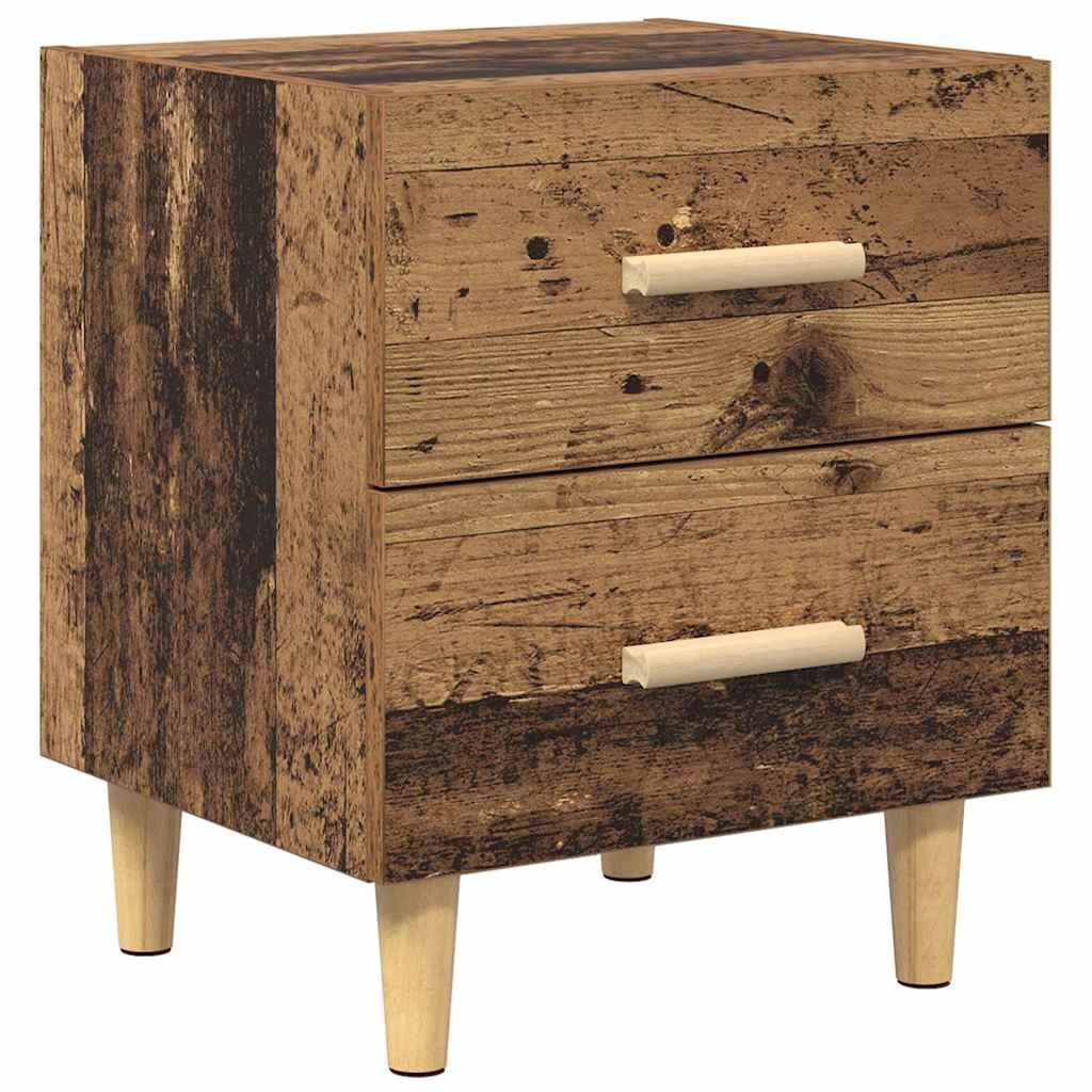 vidaXL Bett Bettschrank Altholz 40 x 35 x 47,5 cm Holzwerkstoff (1-tlg)