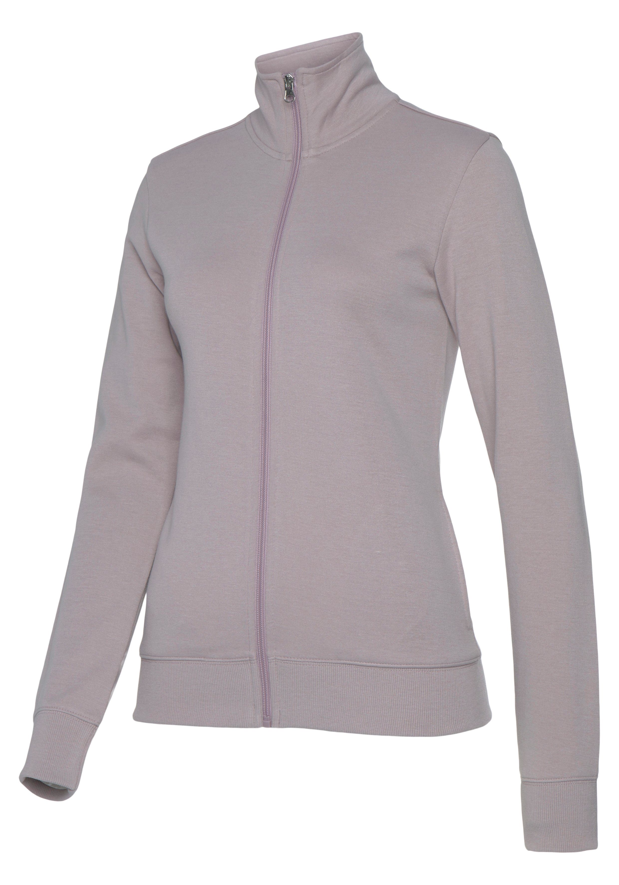 Bench. Loungewear Sweatjacke (1-tlg) mit bestickten Stehkragen, Loungeanzug