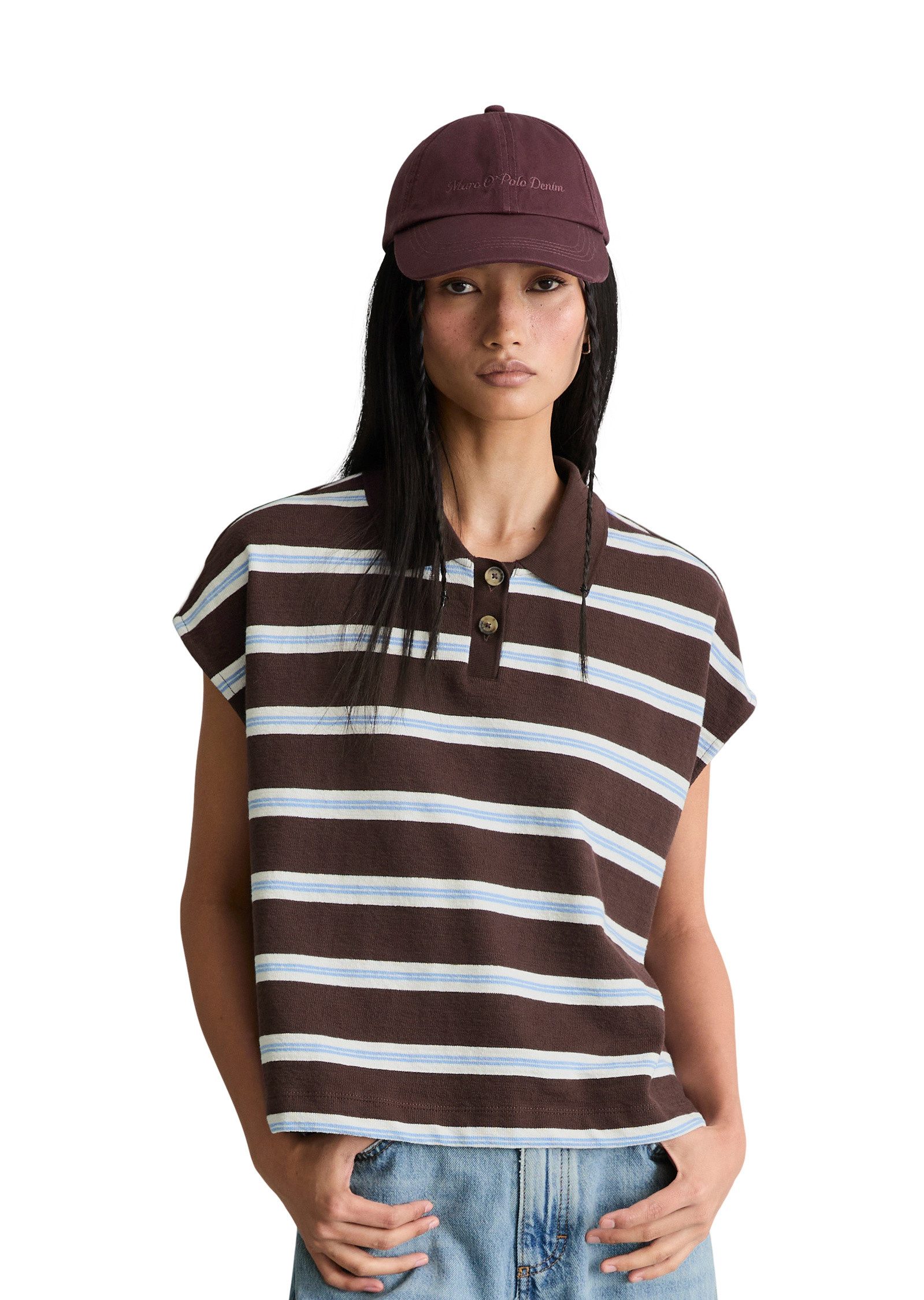 Marc O'Polo DENIM Poloshirt aus schwerem Single Jersey
