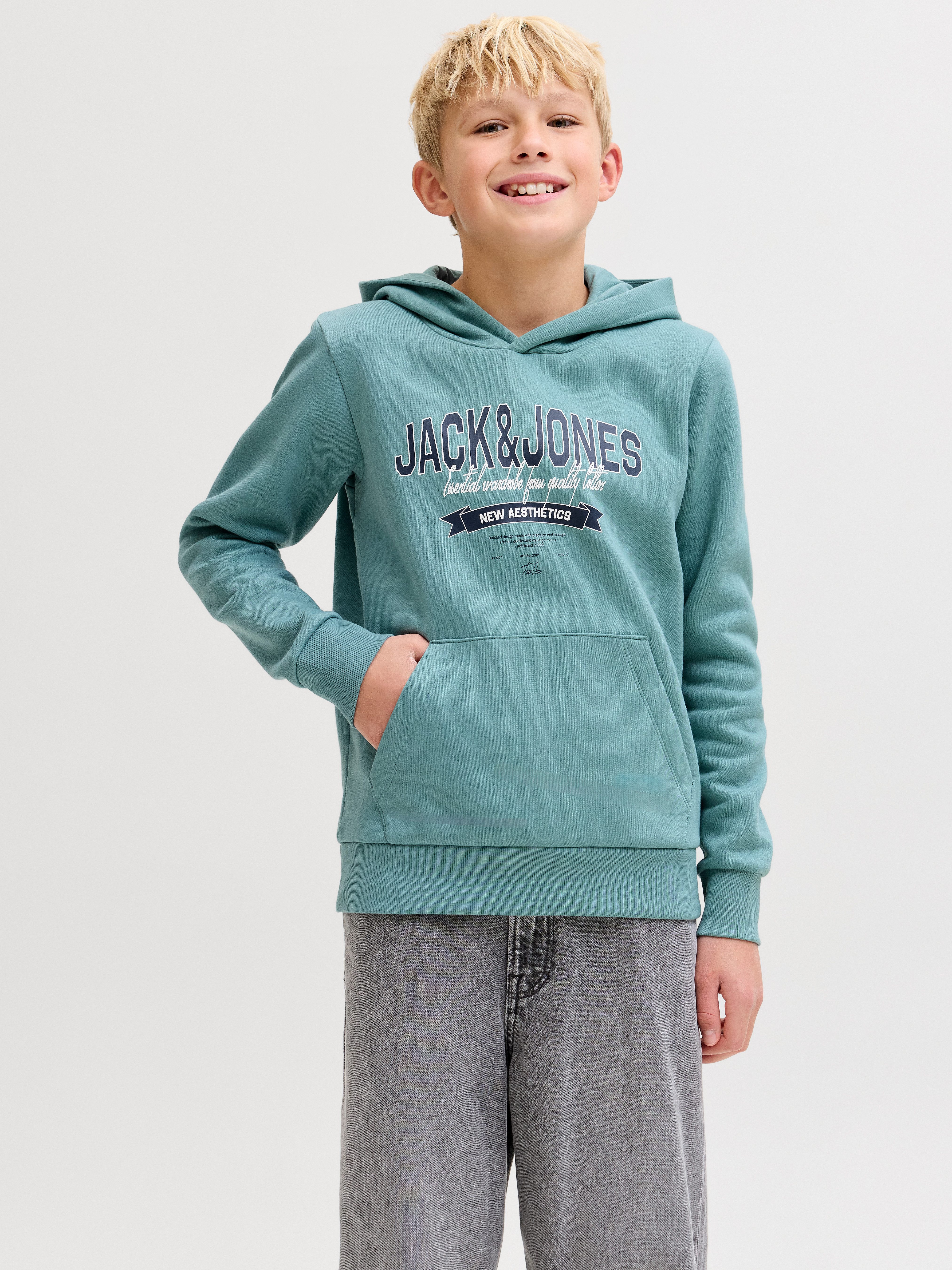 Kapuzensweatshirt JJELOGO SWEAT HOOD 2 COL AW25 NOOS JNR