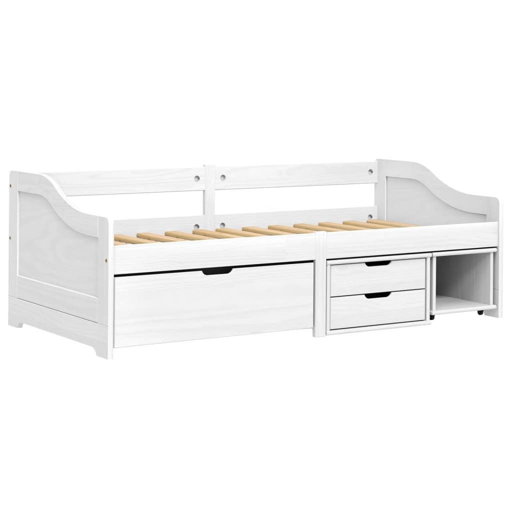 vidaXL Bett Tagesbett mit 3 Schubladen IRUN Weiß 90x200cm Massivholz Kiefer