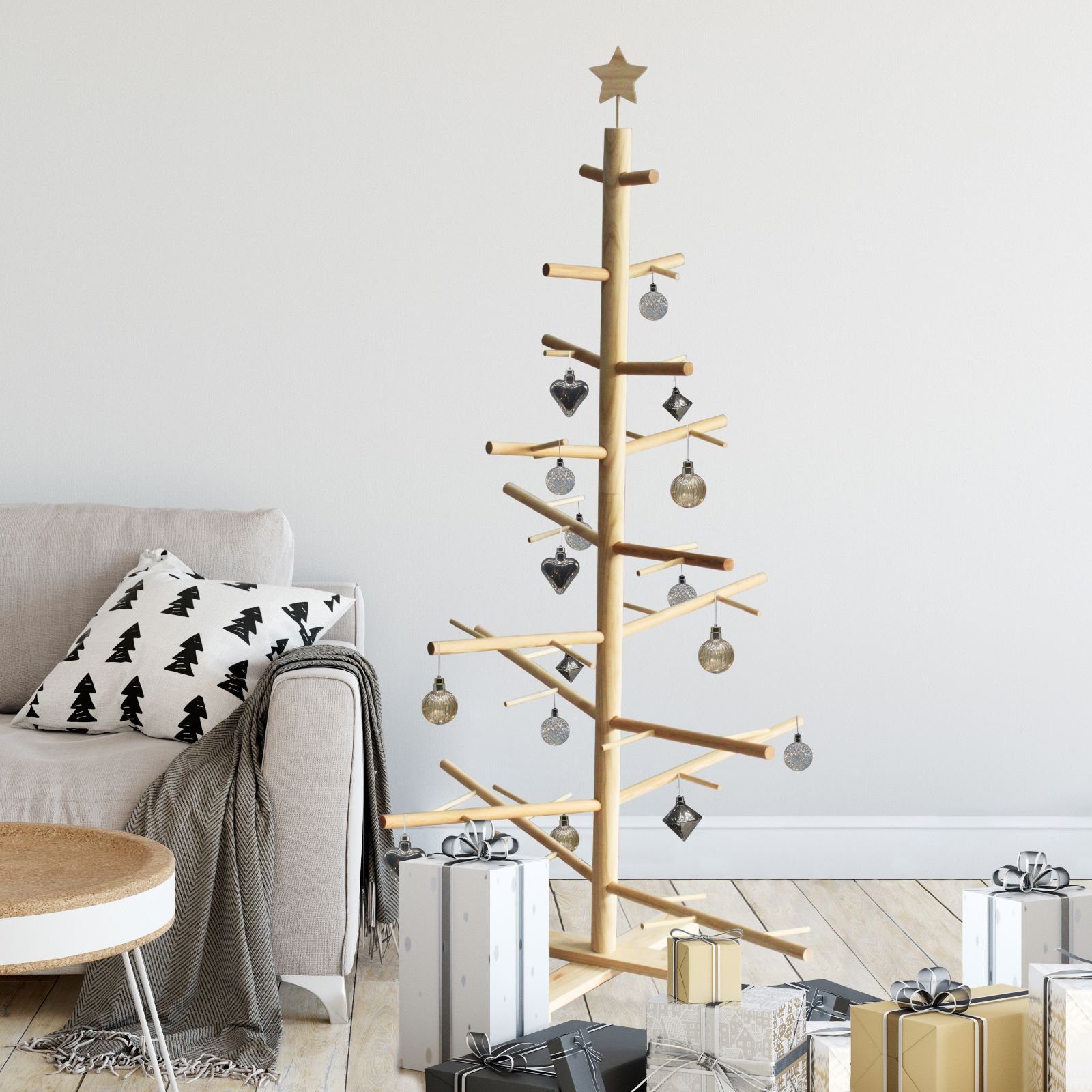 AVANTEX Echter Weihnachtsbaum, Weihnachtsbaum aus Holz Tannenbaum Holz  inkl. Tannenbaumspitze online kaufen | OTTO