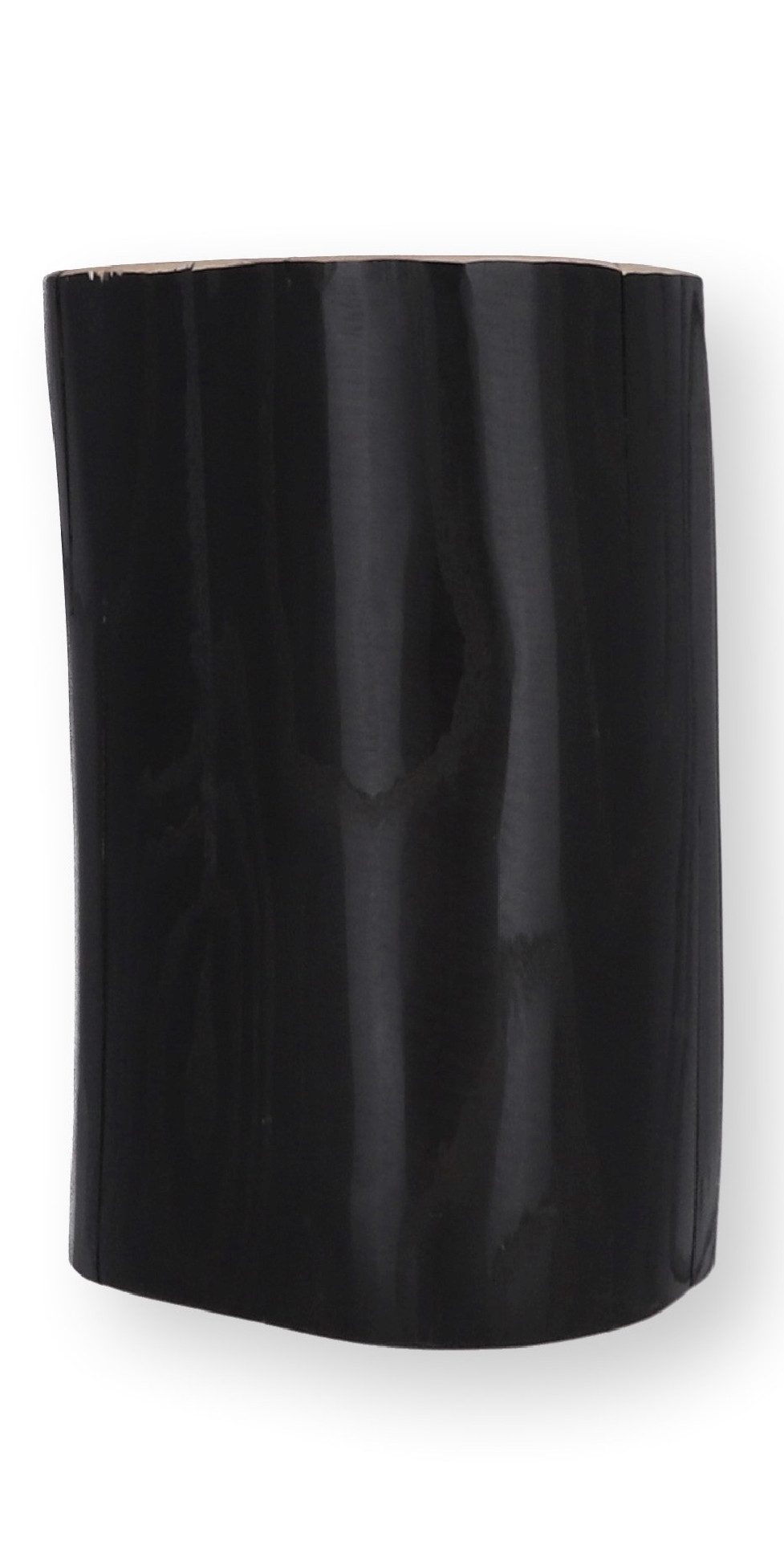 jankurtz Beistelltisch Block rund, Kernesche massiv, Schwarz, H 46cm
