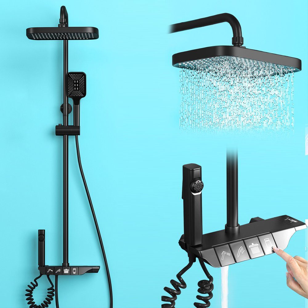 XERSEK Duschsystem Regendusche set Überkopfbrauseset Brauseset mit Armatur, günstig online kaufen