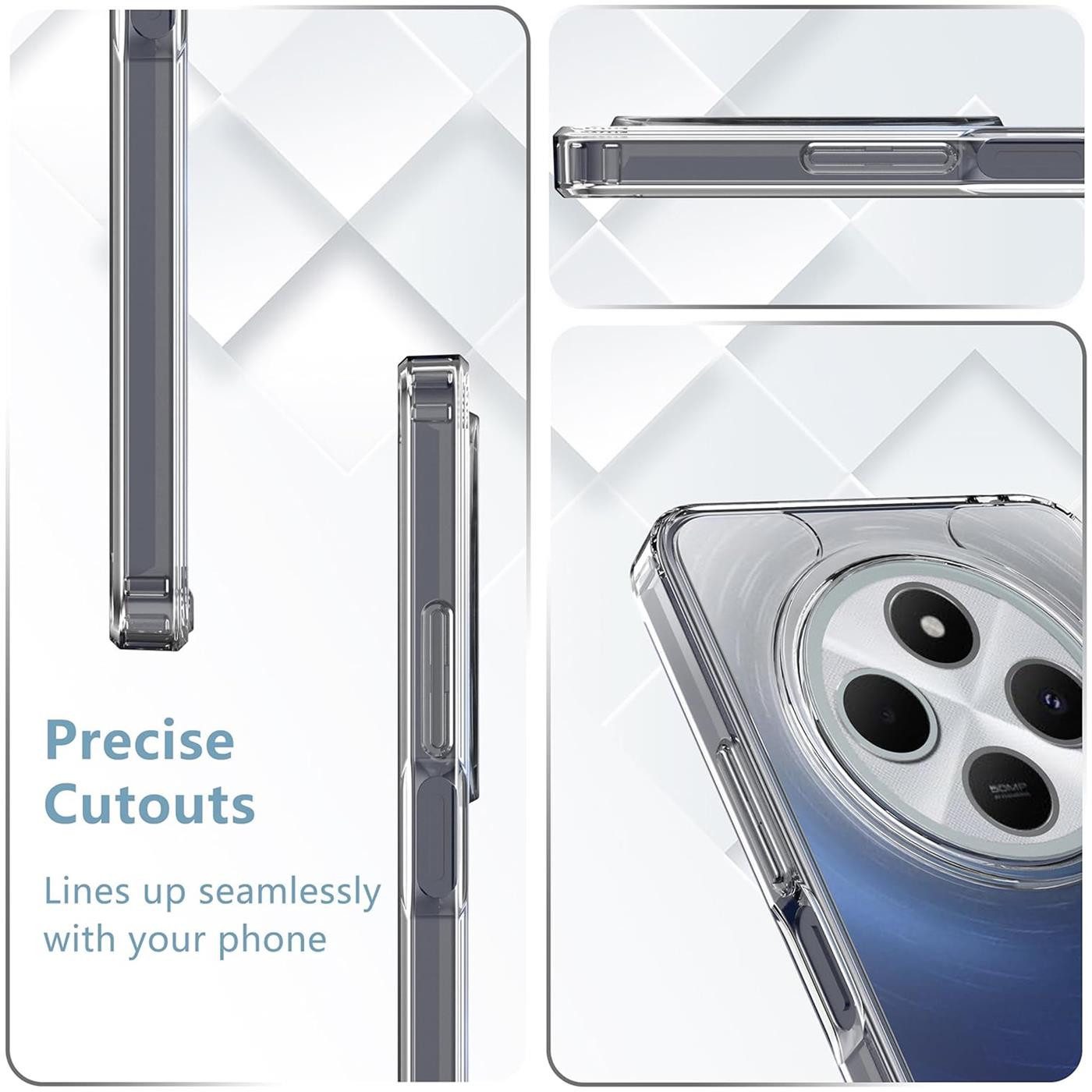 CoolGadget Handyhülle Transparent Ultra Slim Case für Xiaomi Redmi 14C 6,88 Zoll, Silikon Hülle Dünne Schutzhülle für Redmi 14C / Poco C75 Hülle – Bild 4 von 5