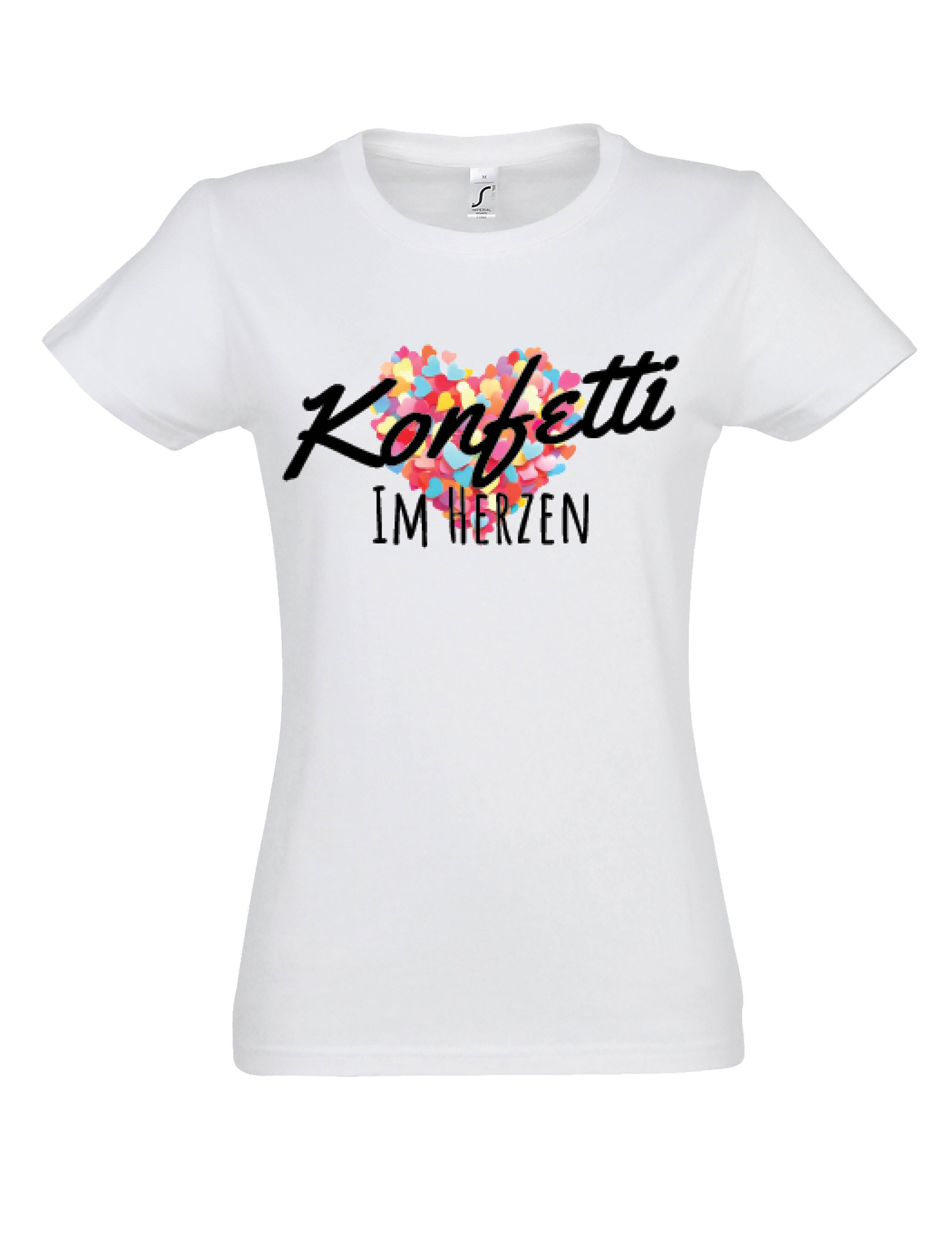 Youth Designz Print-Shirt "Konfetti im Herz" Print Damen T-Shirt Statement günstig online kaufen