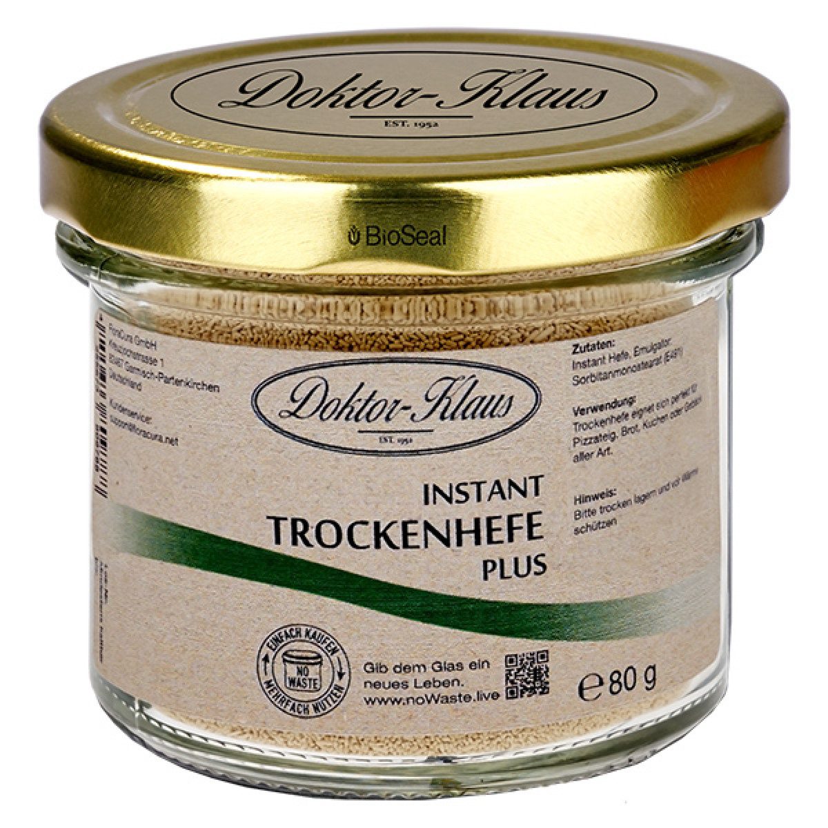 Doktor-Klaus Backzutat ® Trockenhefe Instant PLUS 80g