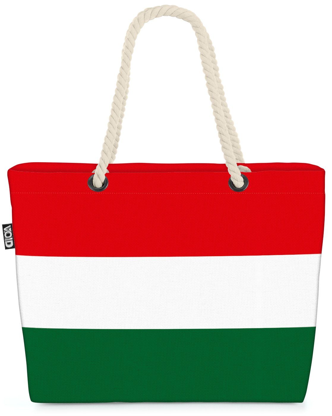 VOID Strandtasche (1-tlg), Ungarn Flagge EM WM Länderflagge Fahne
