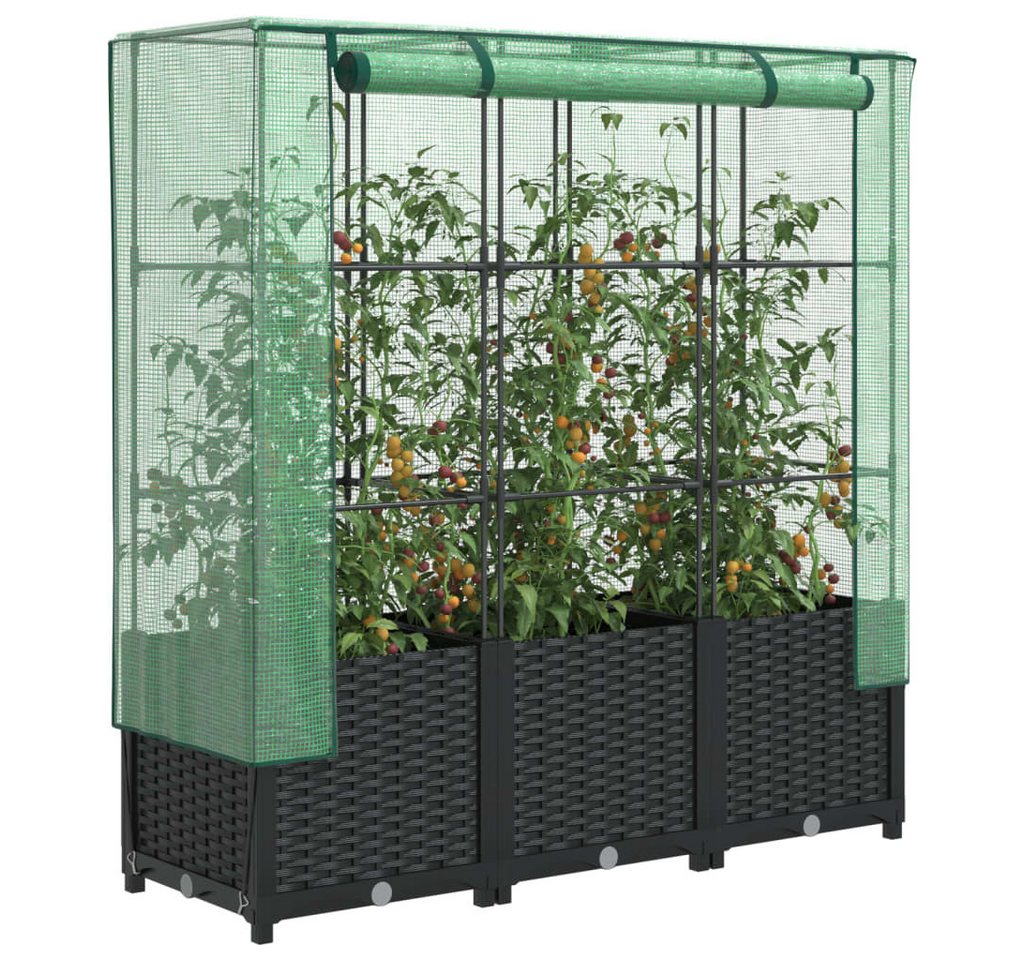 vidaXL Hochbeet, Hochbeet mit Gewächshaus-Aufsatz Rattan-Optik 120x40x138 cm | Rabatt: 17% vidaXL Hochbeet, Hochbeet mit Gewächshaus-Aufsatz Rattan-Optik 120x40x138 cm | Rabatt: 17%