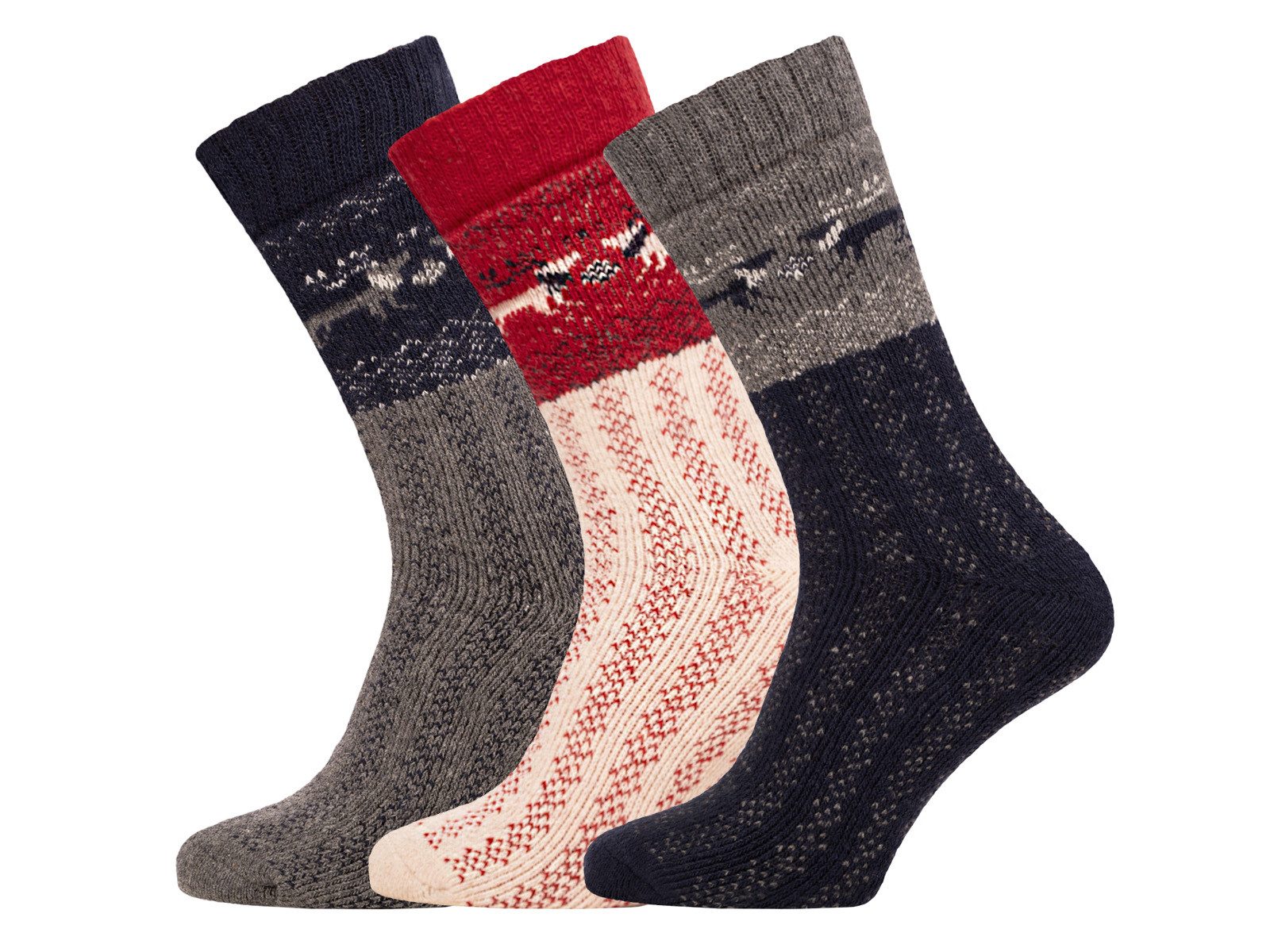 HomeOfSocks Kuschelsocken 45% Wollsocken Buntes Skandinavisches Design Dicke Socken Warm 45% Wollanteil Buntes Design