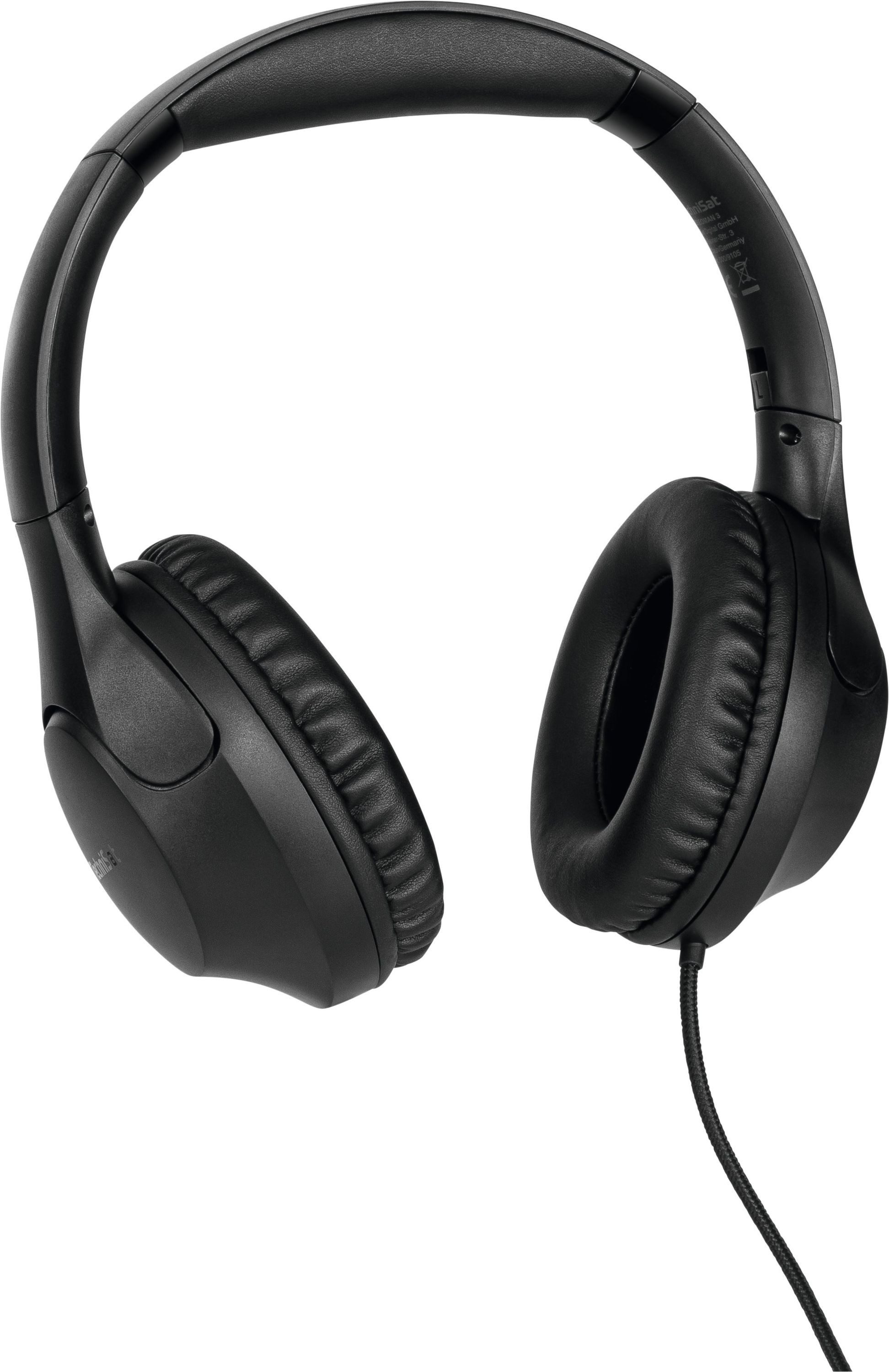 TechniSat STEREOMAN 3 Over-Ear-Kopfhörer (integriertes Mikrofon, Tastensteuerung, bequem gepolsterte Ohrmuscheln)