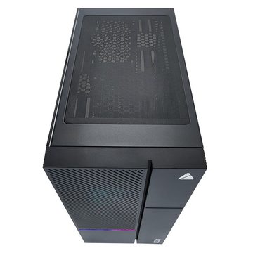 AZZA Gaming-Gehäuse IRIS 330, Formfaktor: ATX, Tempered Glass, RGB Frontpanel, 2x RGB Lüfter