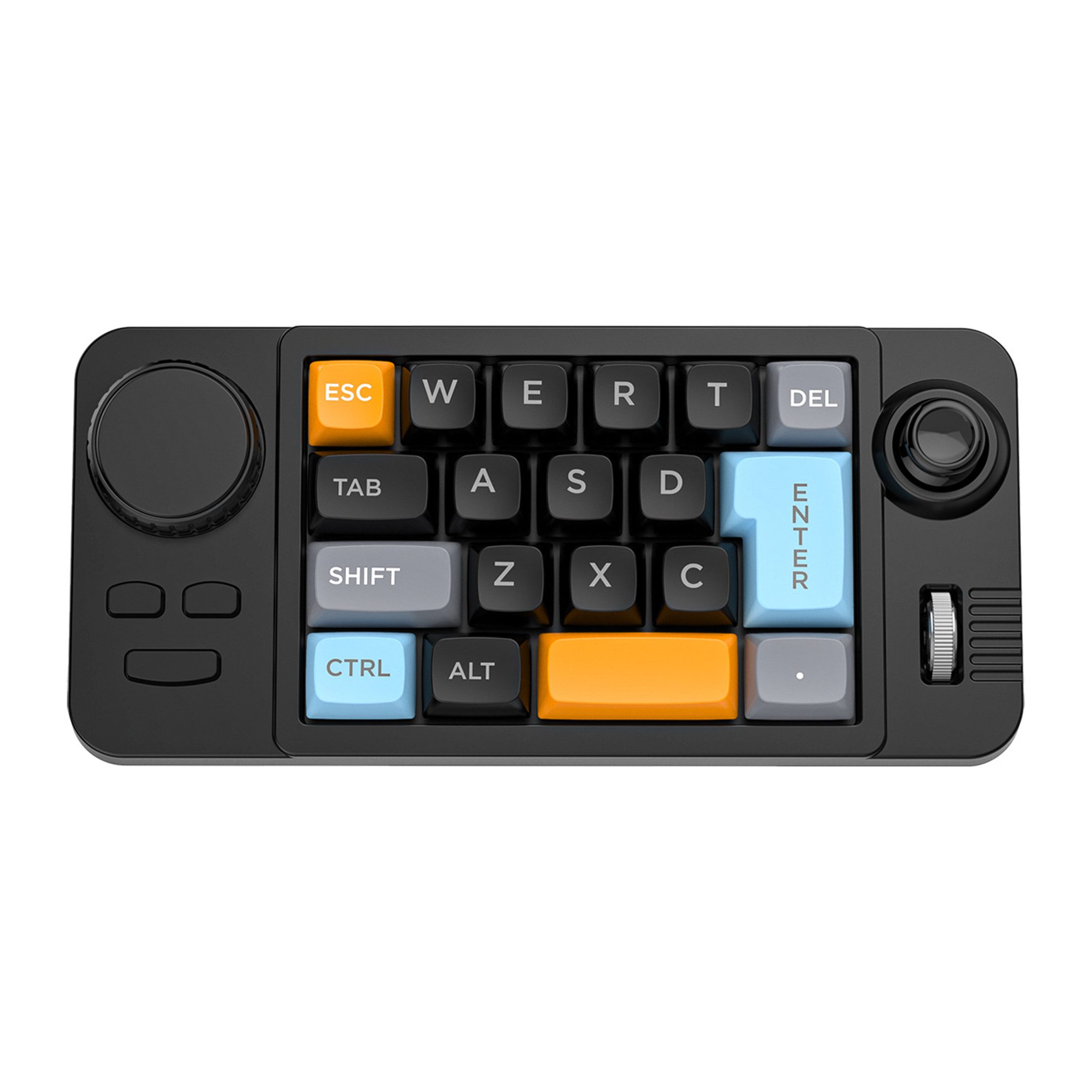 KINSI Einhand-Mechanische Gaming-Tastatur,19 Tasten Hot-Swap Gaming-Tastatur (Makro programmierbar, RGB-Beleuchtung mit Drehknopf & Joystick)