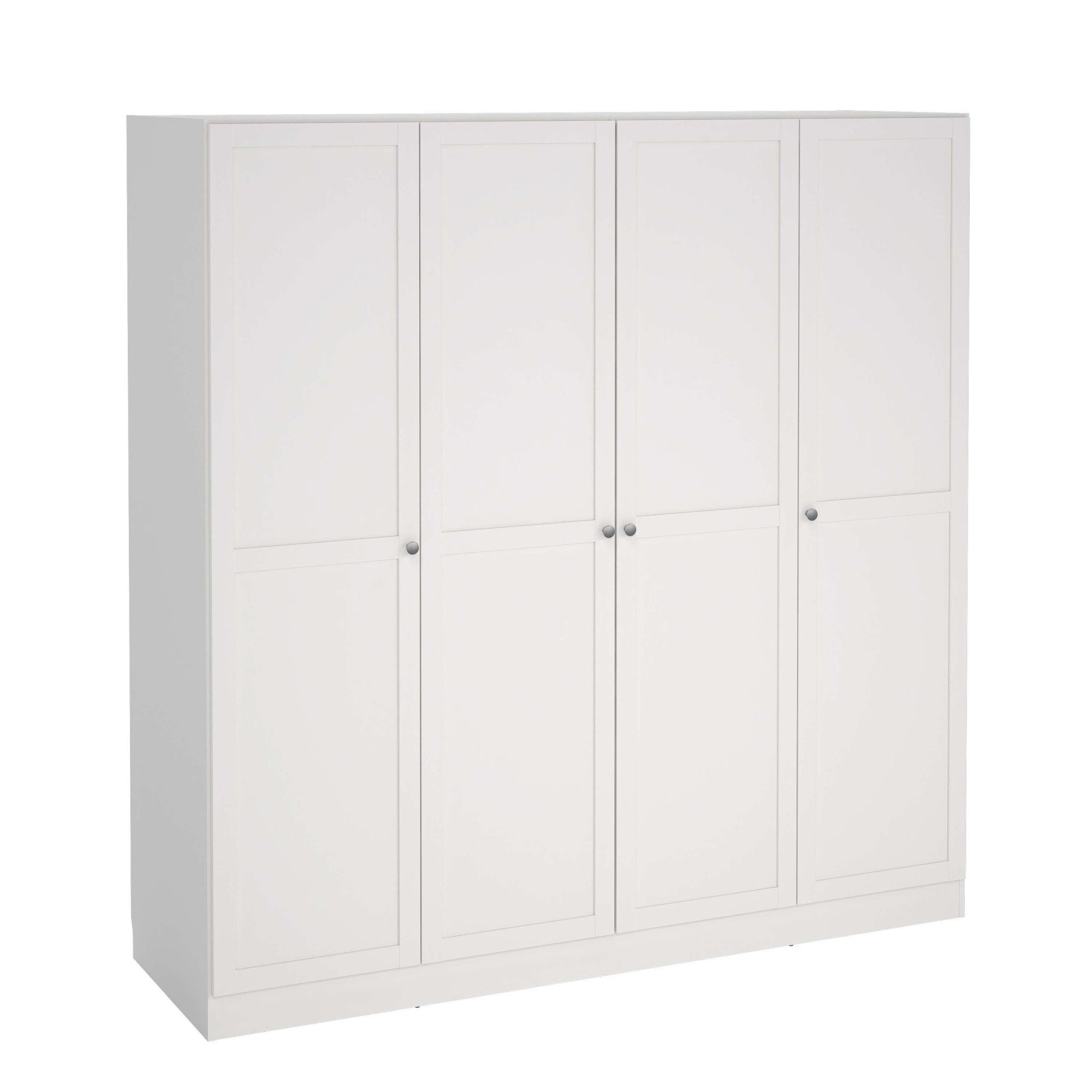 Home affaire Kleiderschrank Billund, skandinavischen Design & viel Stauraum, 2 Breiten 145/195 cm Viel Stauraum mit Böden & Kleiderstange, praktische Aufteilung