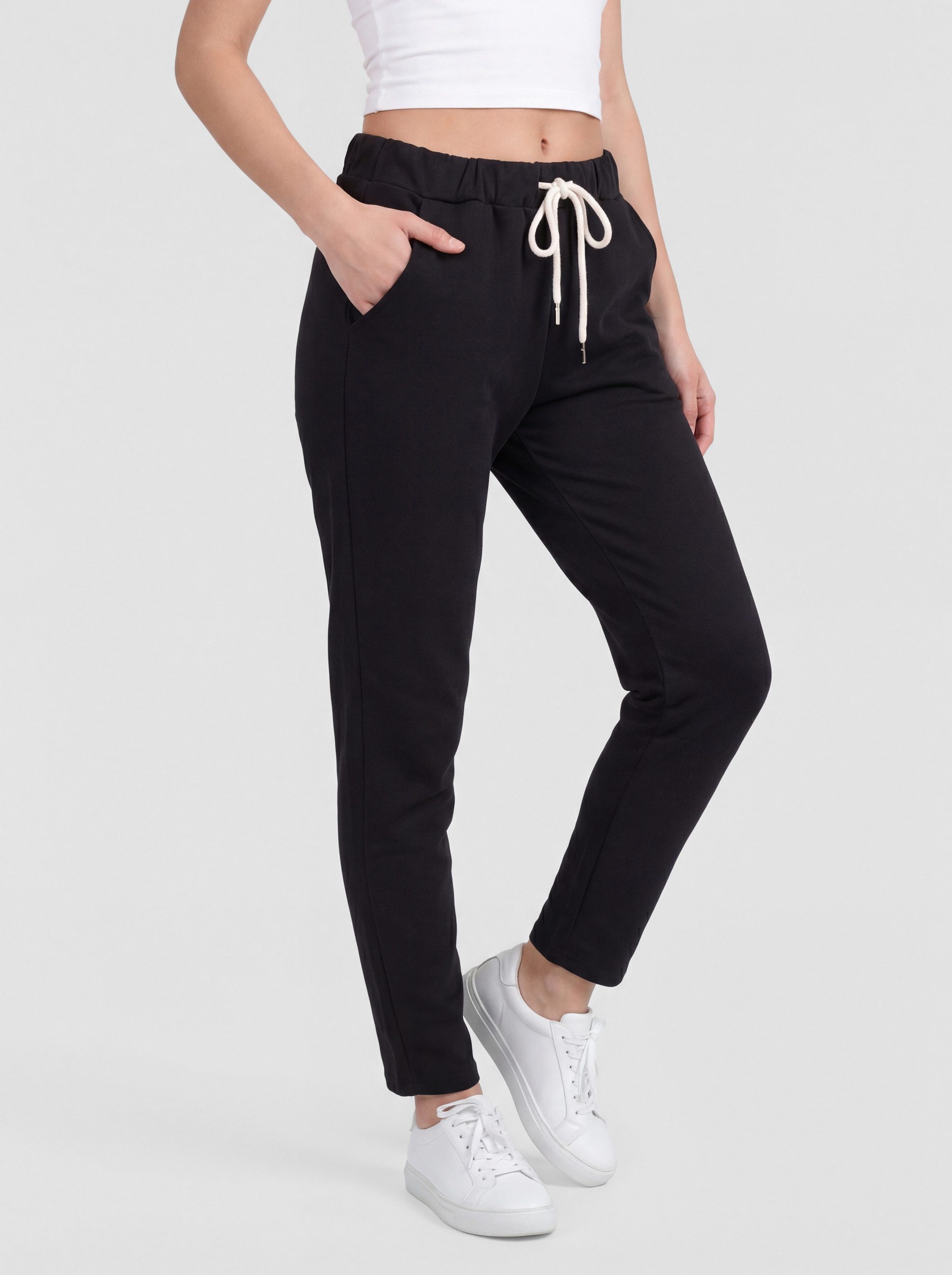 PEKIVESSA Jogger Pants Jersey Schlupfhose Sweathose mit Taschen aus elastischem Jerseymaterial