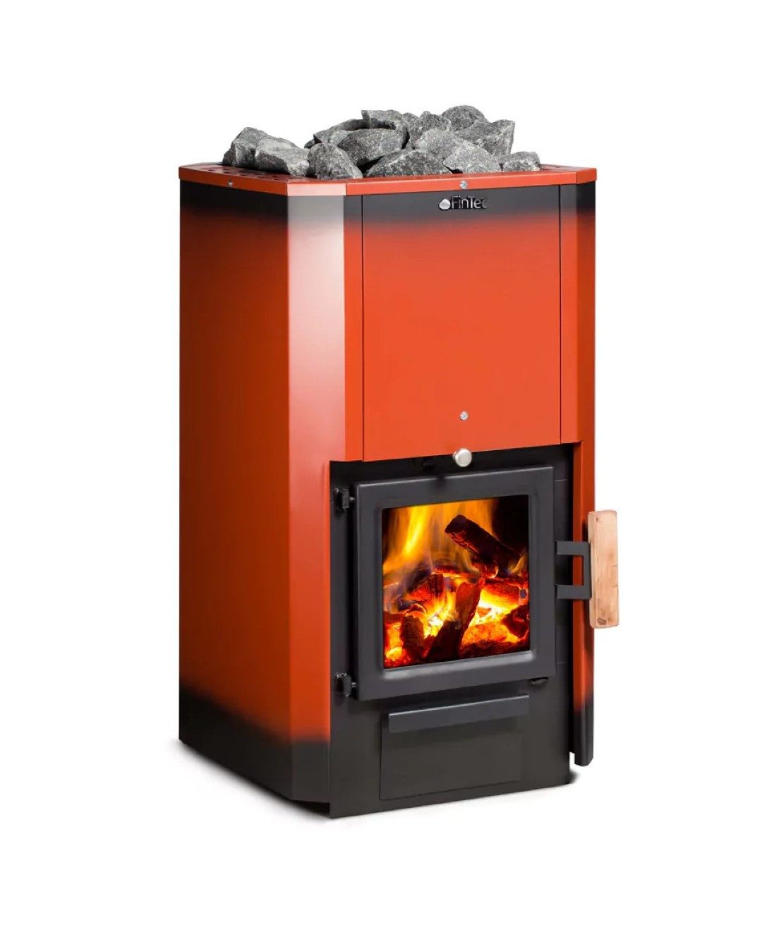 FinTec Saunaofen FinTec IWO Rubin Holz-Saunaofen 15,9 kW, 14.4 kW, Manuelle Steuerung, Holzbefeuerung; Gleichmäßige Wärmeverteilung; Aufgussbetrieb
