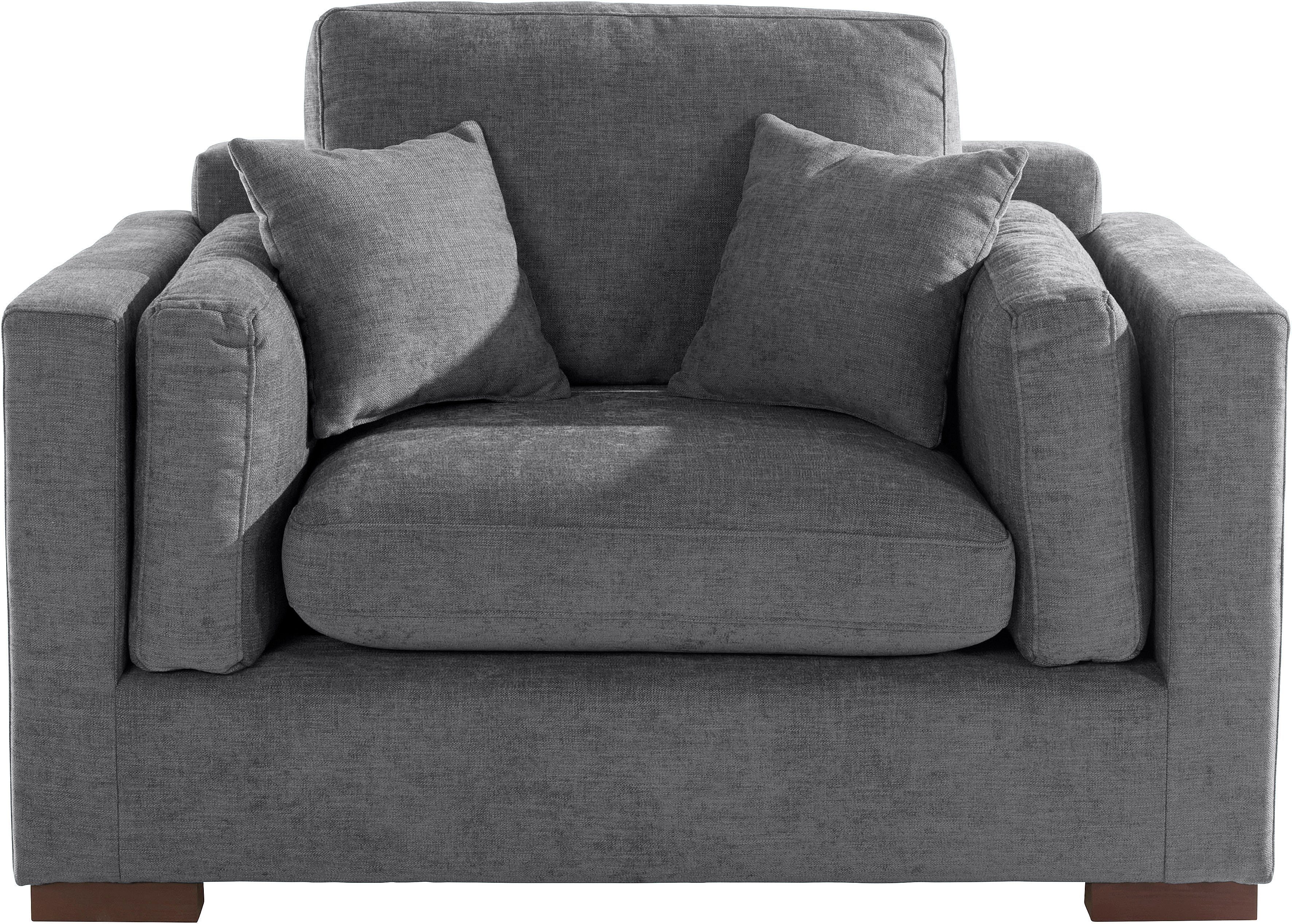 Home affaire Loveseat Fresh Pond, weicher Sitzkomfort, incl. Zierkissen, B/T/H: 140/96/95 cm | XXL Sessel