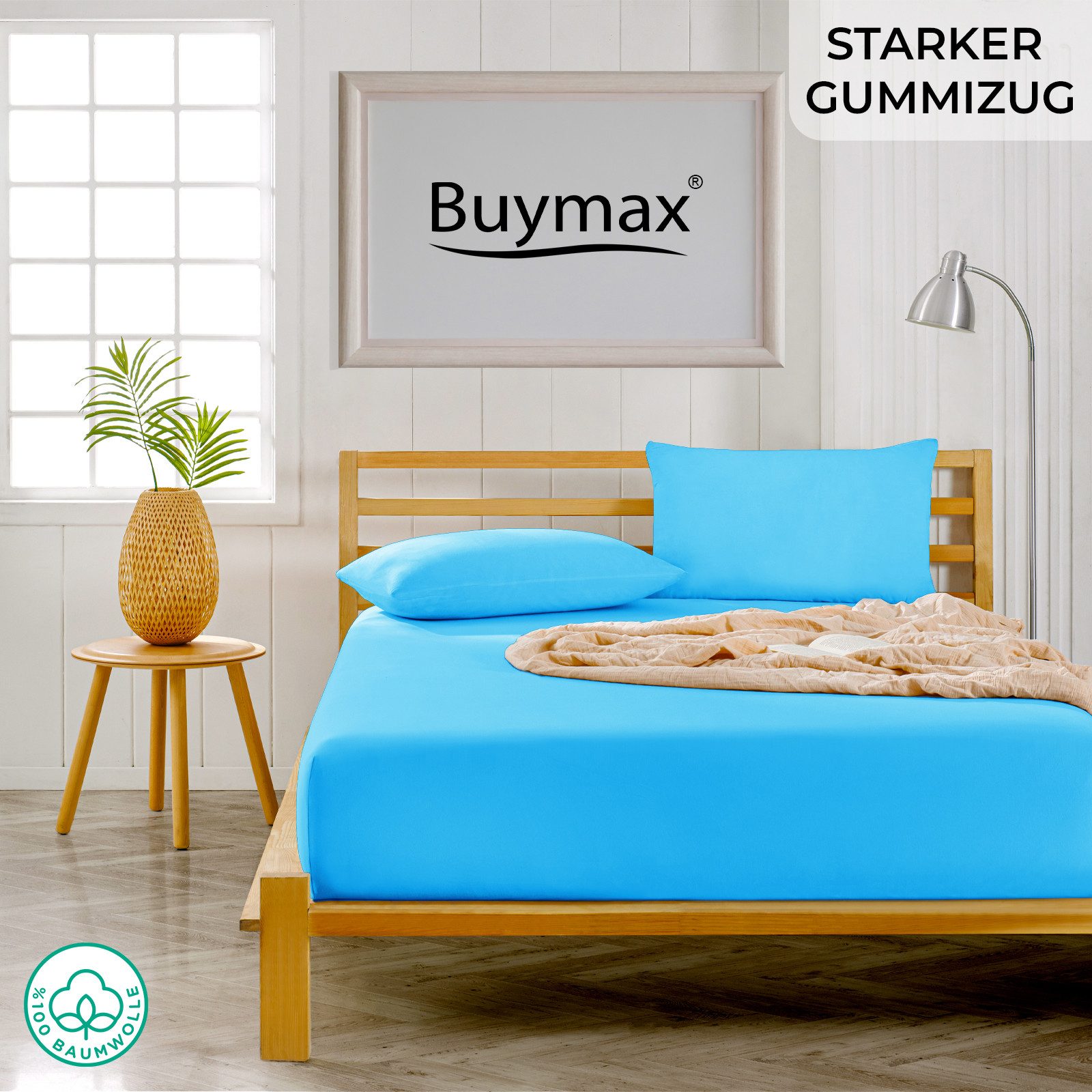 Buymax Spannbettlaken Topper, Spannbetttuch für Topper bis 12 cm Höhe, 100% günstig online kaufen